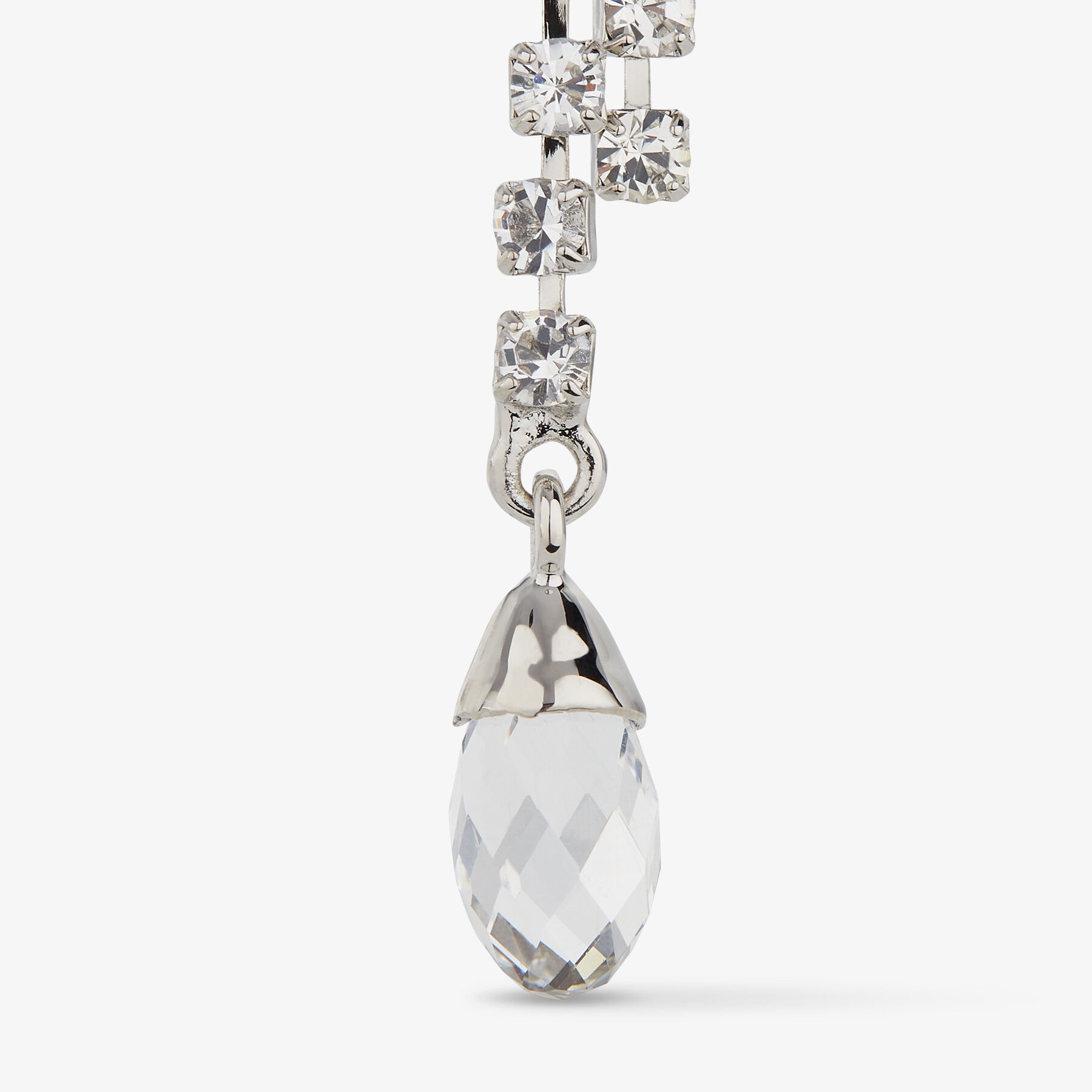 Saeda Fringe Earring
Silver-Finish Crystal Fringe Earring - 4