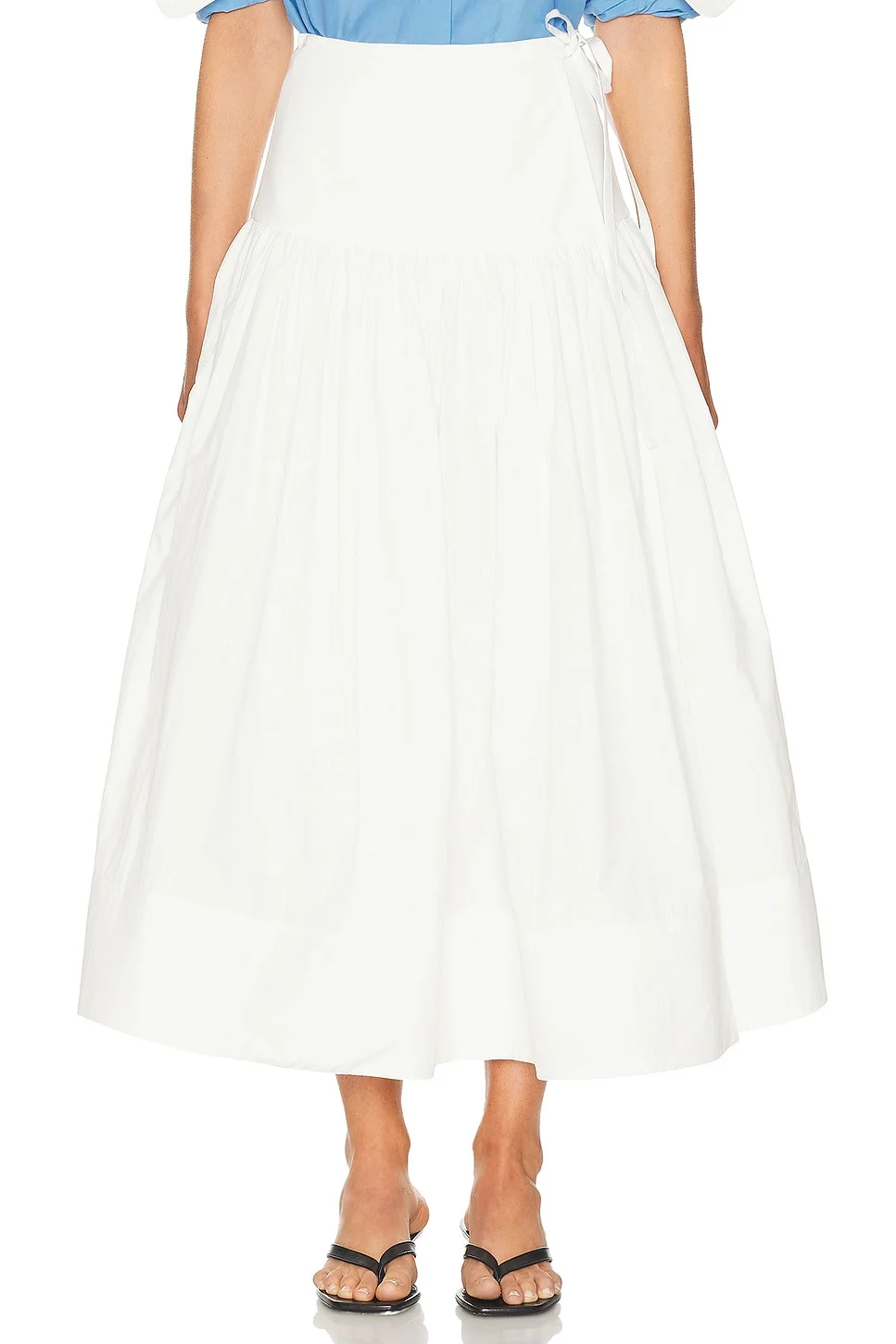 Midi Wrap Skirt in Tech Poplin - 1