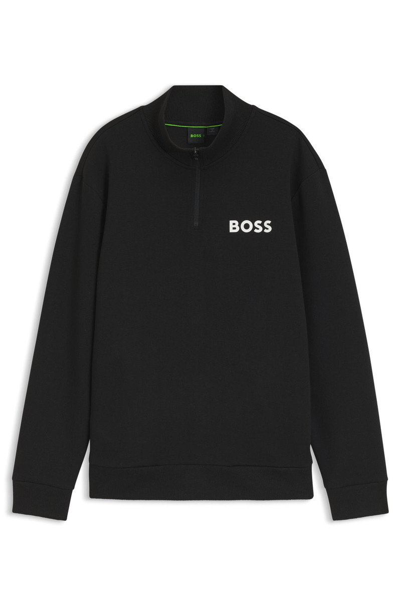 ZIPPER NECK SWEATSHIRT IN STRETCH INTERLOCK FABRIC 1