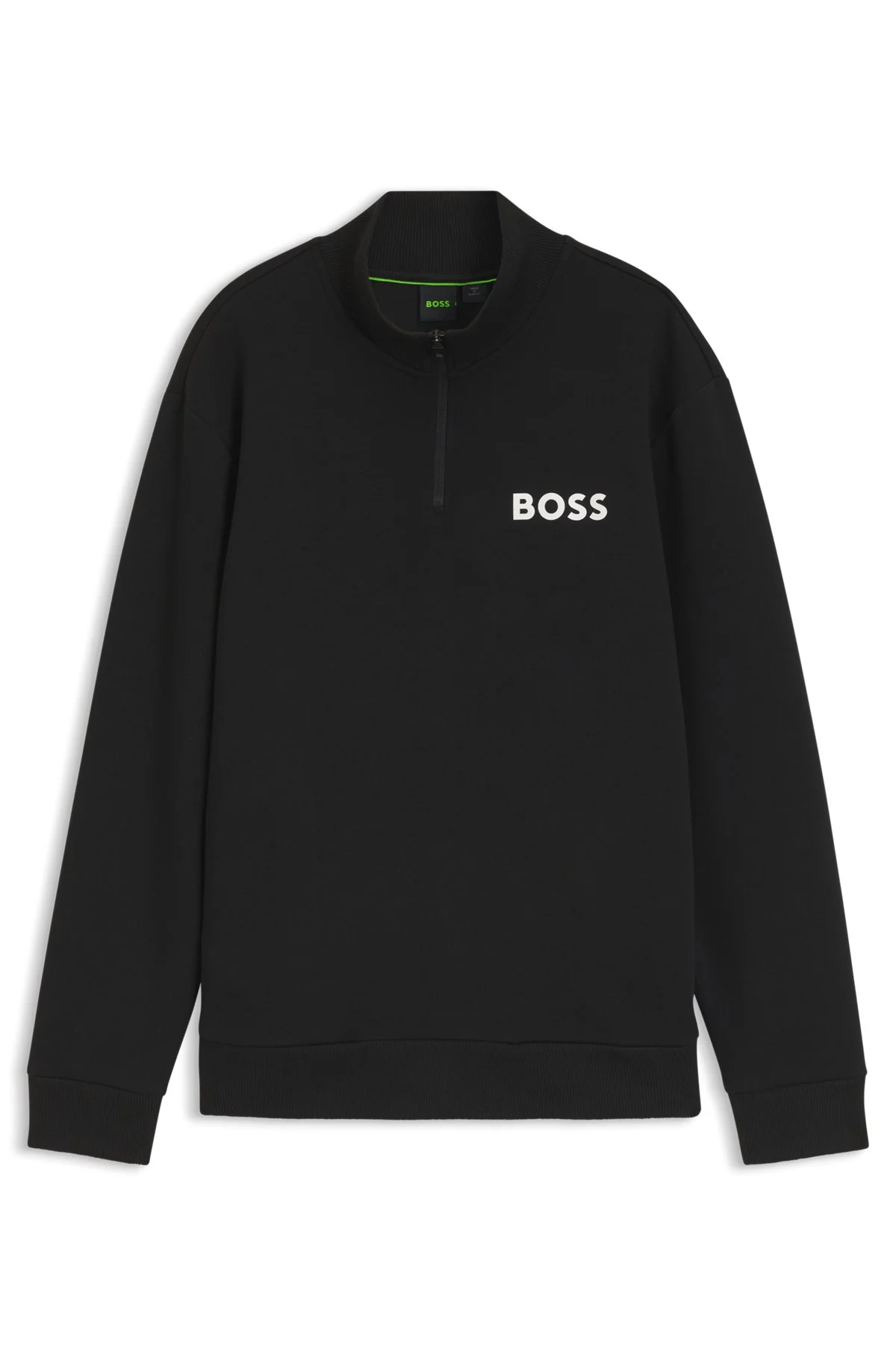 ZIPPER NECK SWEATSHIRT IN STRETCH INTERLOCK FABRIC - 1