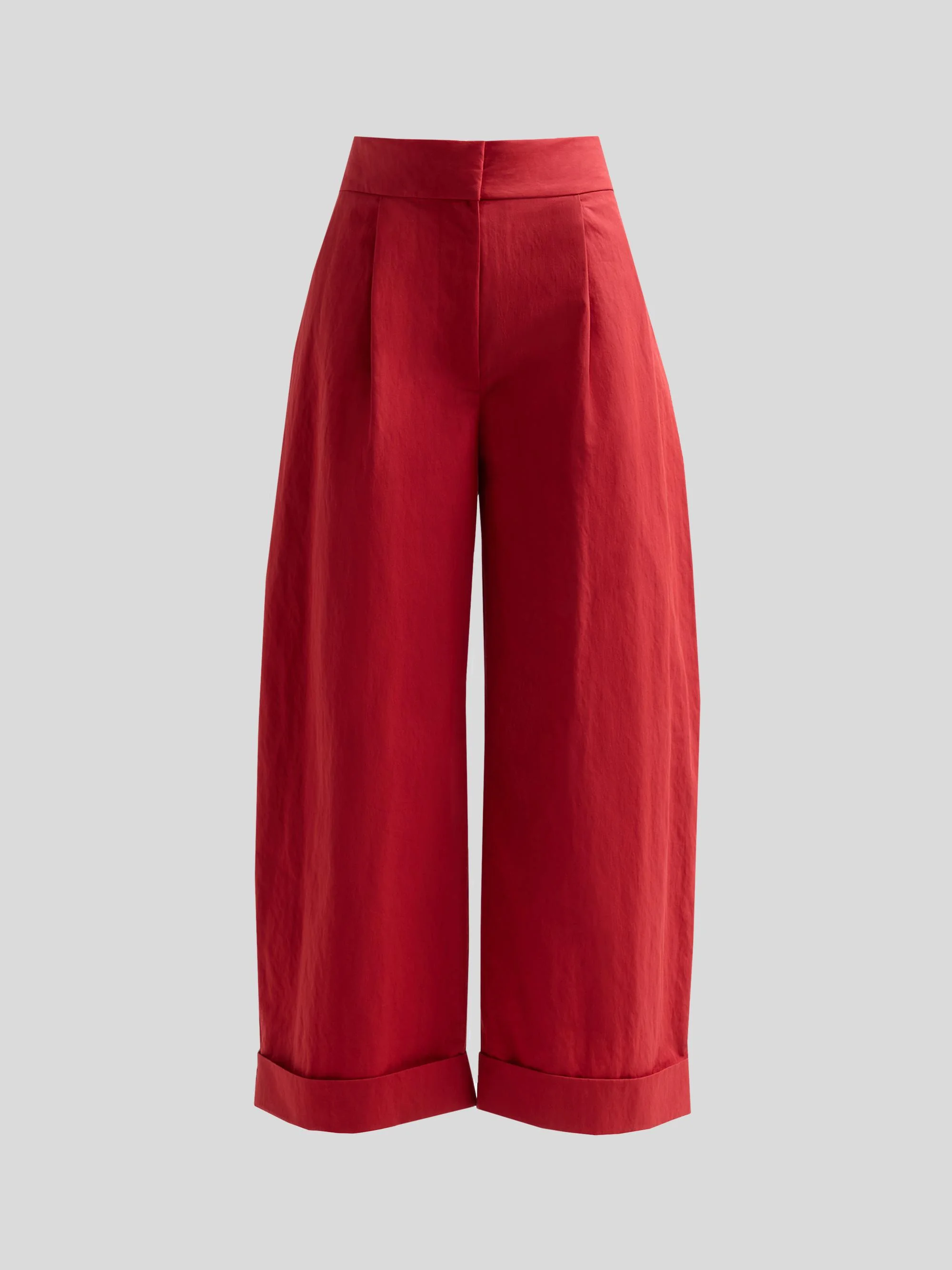 Women's Talla Cotton-Blend Wide-Leg Pants - Brick - 1