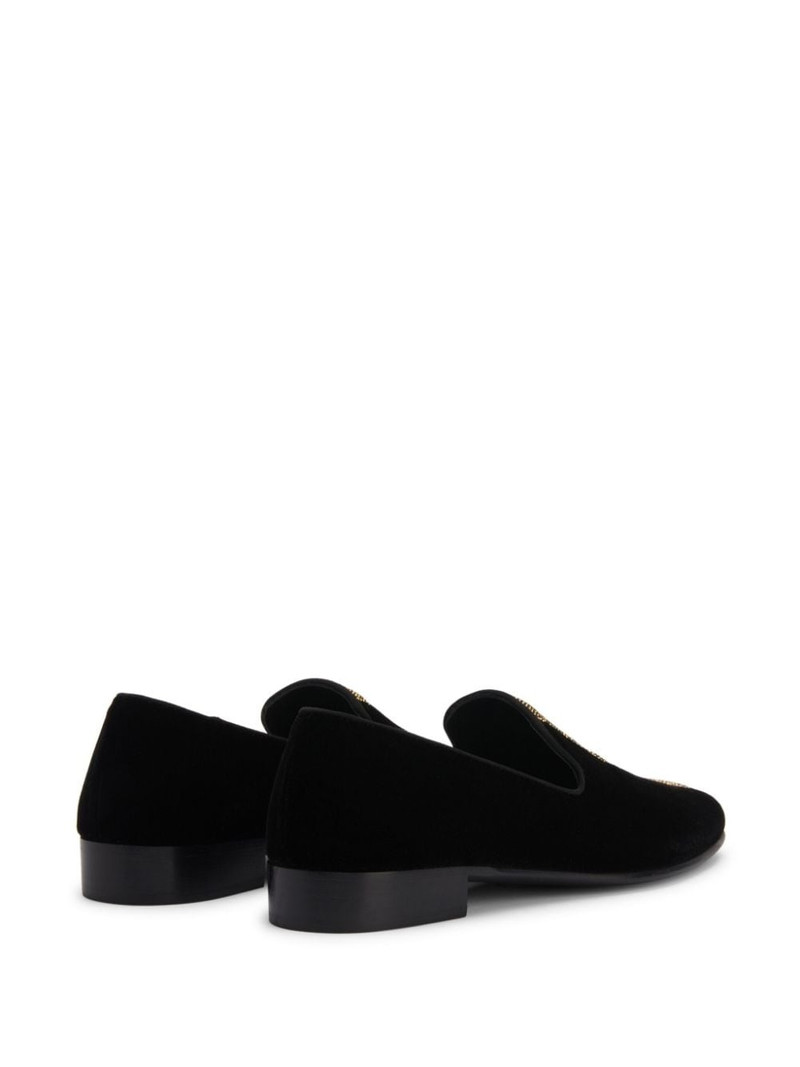 Tuxedo Diamond velvet loafers 3