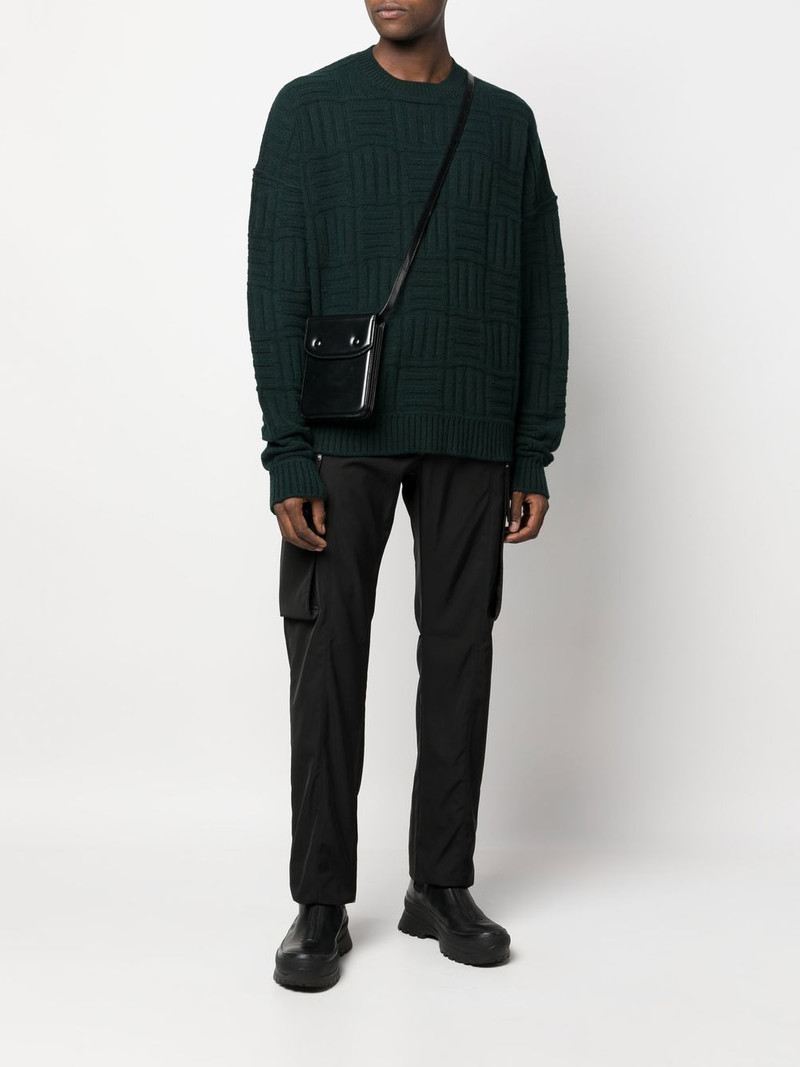 Ambush monogram-pattern crew neck jumper outlook