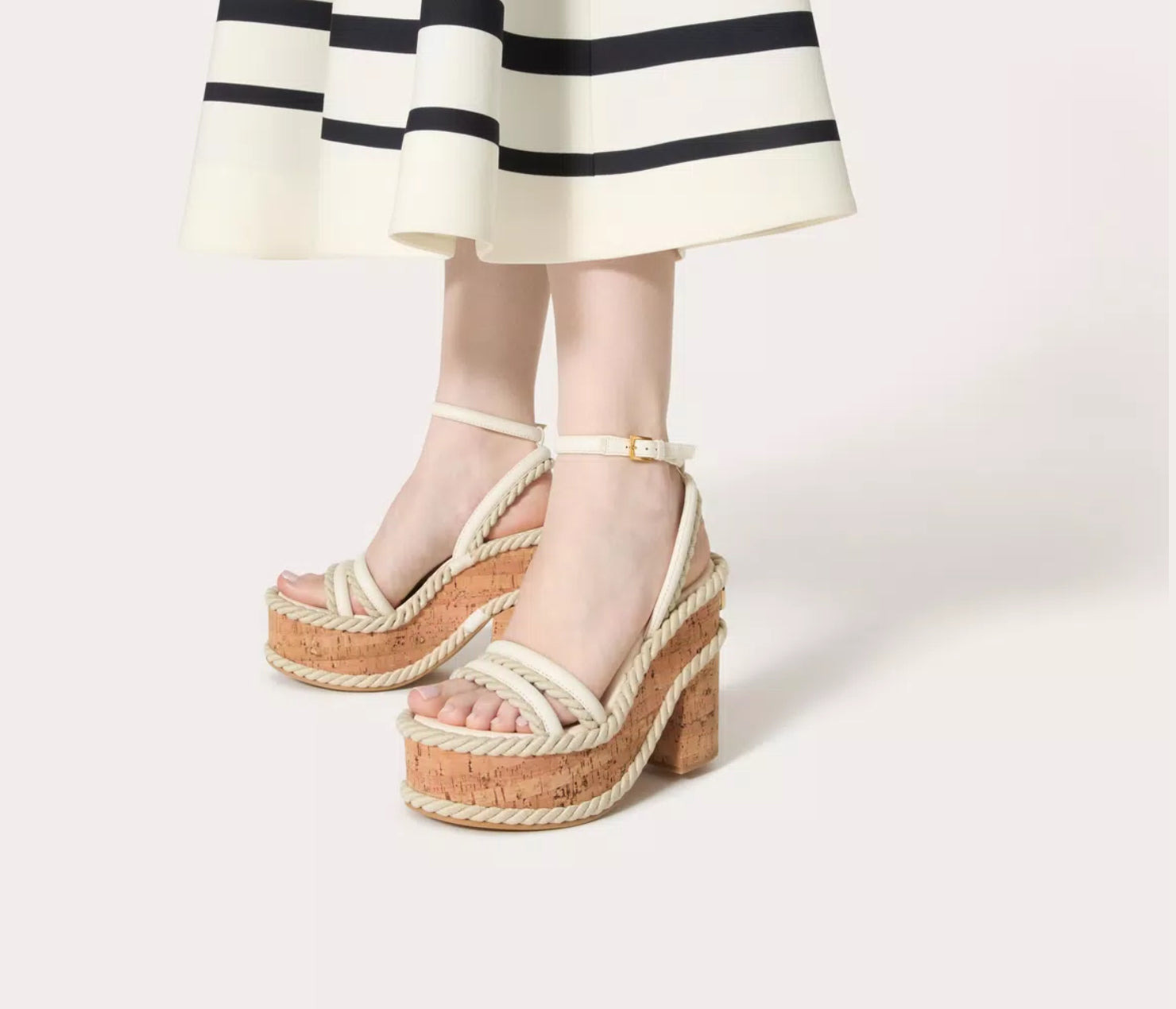 Valentino Vlogo Summerblocks Wedge Sandals - 4