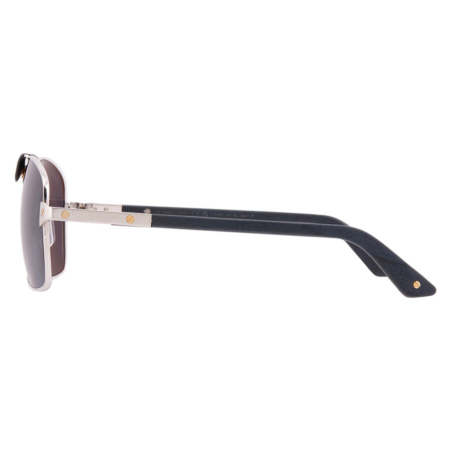 Cartier Santos De Cartier Blue Navigator Men's Sunglasses CT0389S 004 61 - 4
