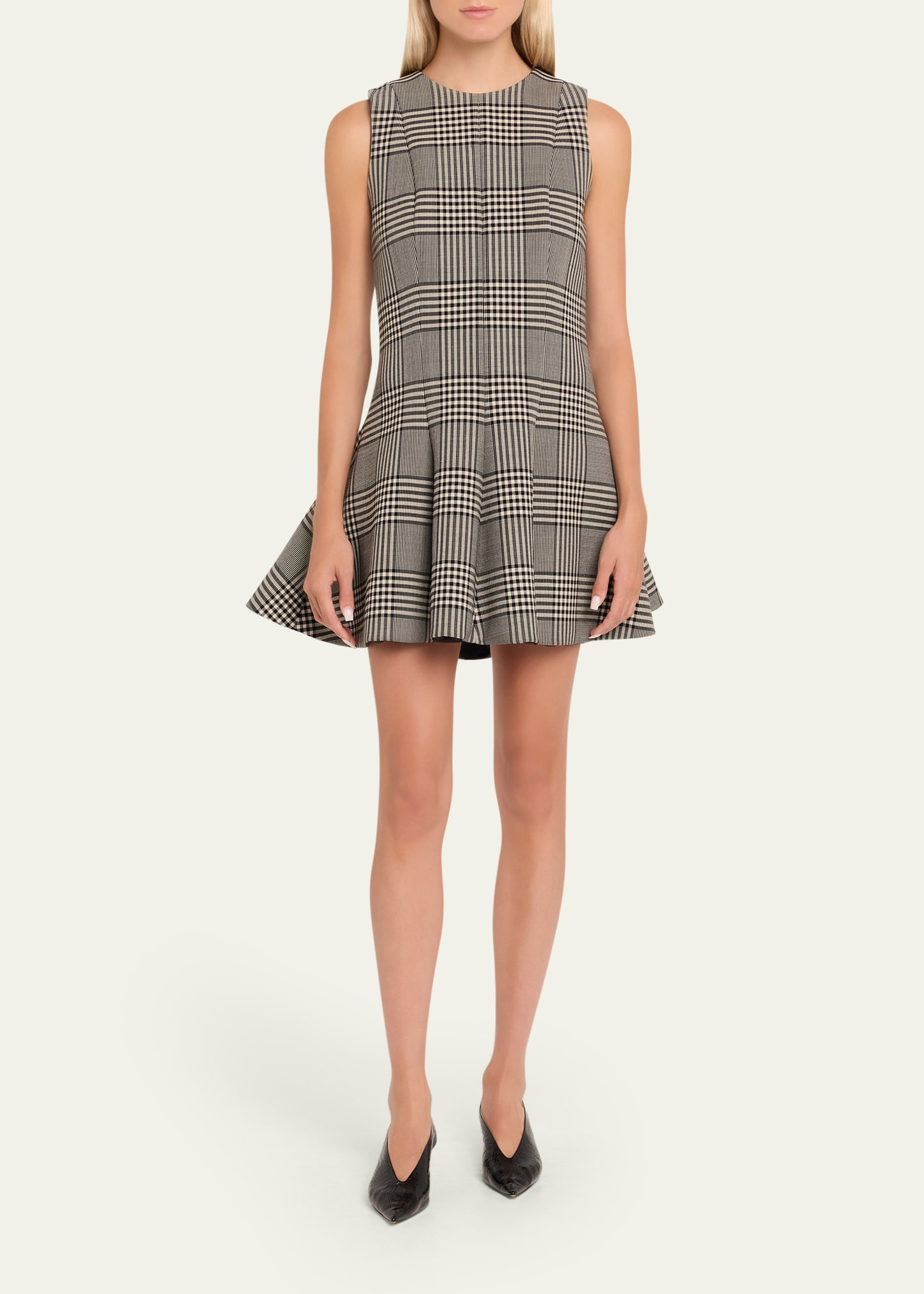 The Sophie Fit-&-Flare Check Mini Dress - 2