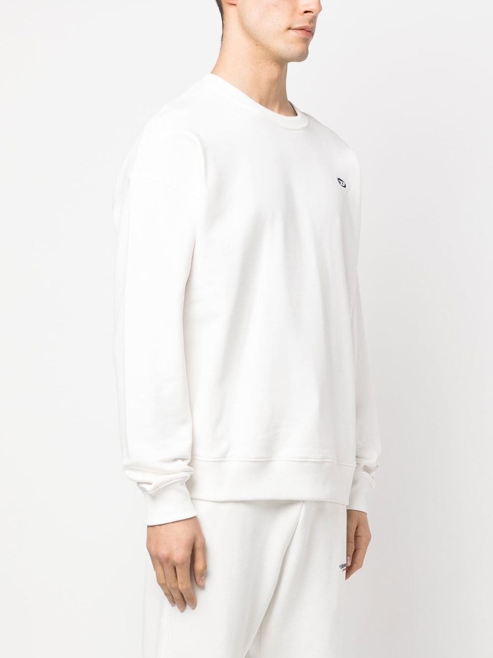 logo embroidery cotton sweatshirt - 3