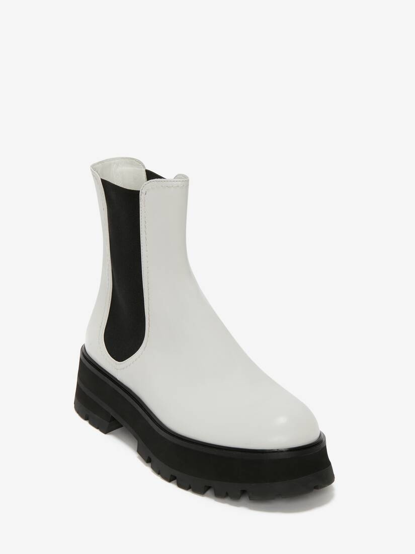 Rave Chelsea Boot in Ivory/black - 2