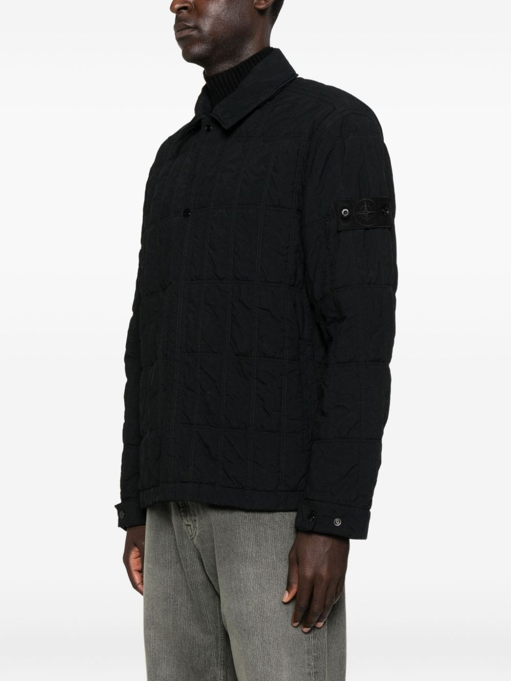 quilted panelled jacket - 3