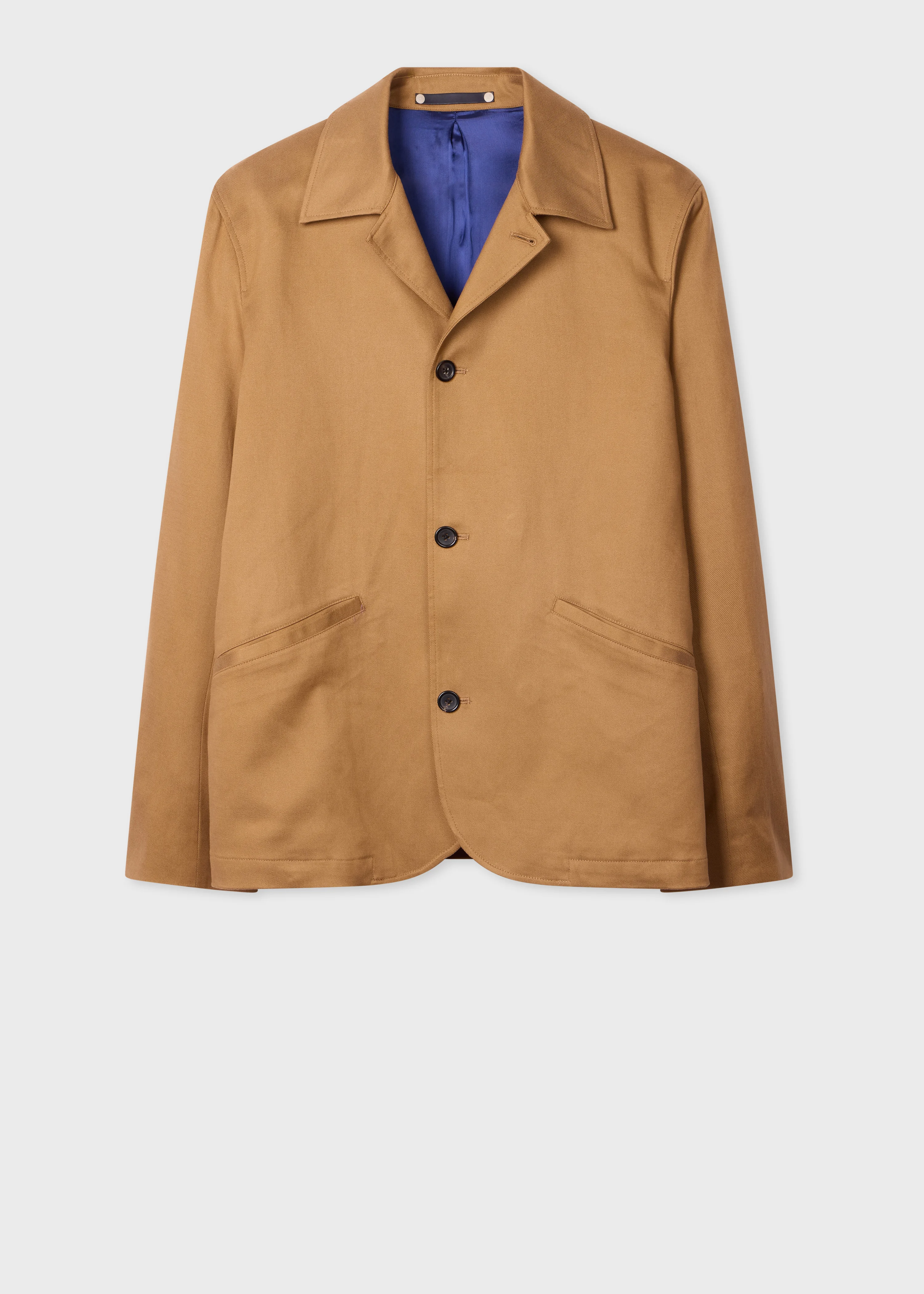 Tan Lyocell-Cotton Twill Work Jacket - 1