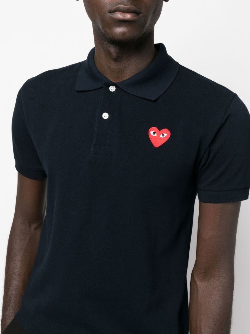 heart-patch polo shirt - 5