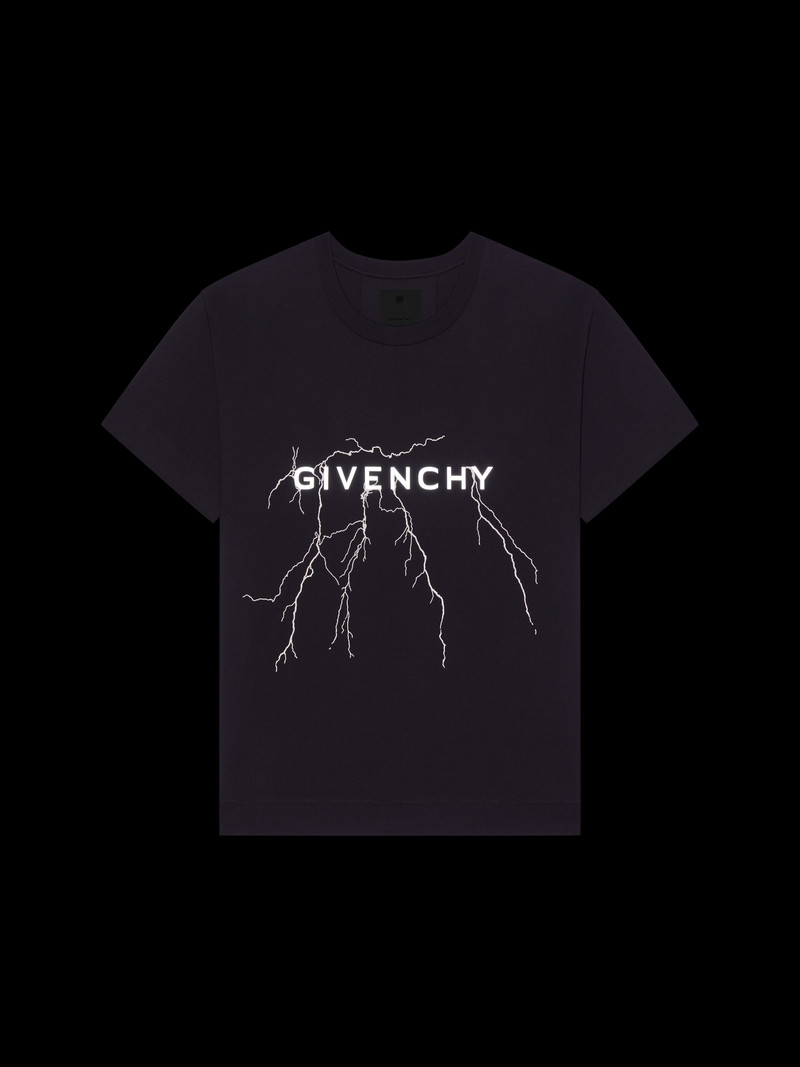 Givenchy BOXY FIT T-SHIRT IN COTTON WITH REFLECTIVE ARTWORK outlook