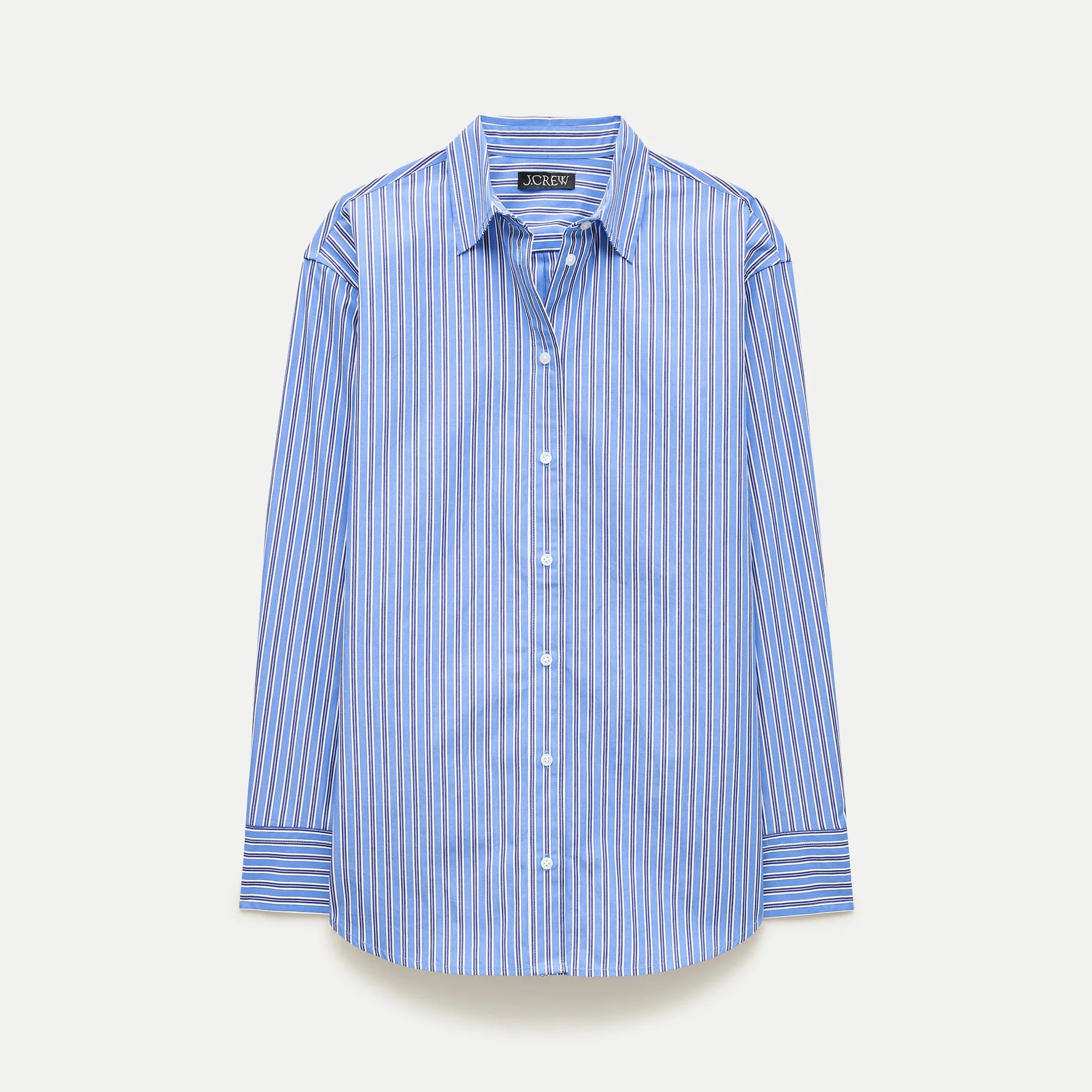 Esme relaxed-fit button-up shirt in striped cotton poplin - 1