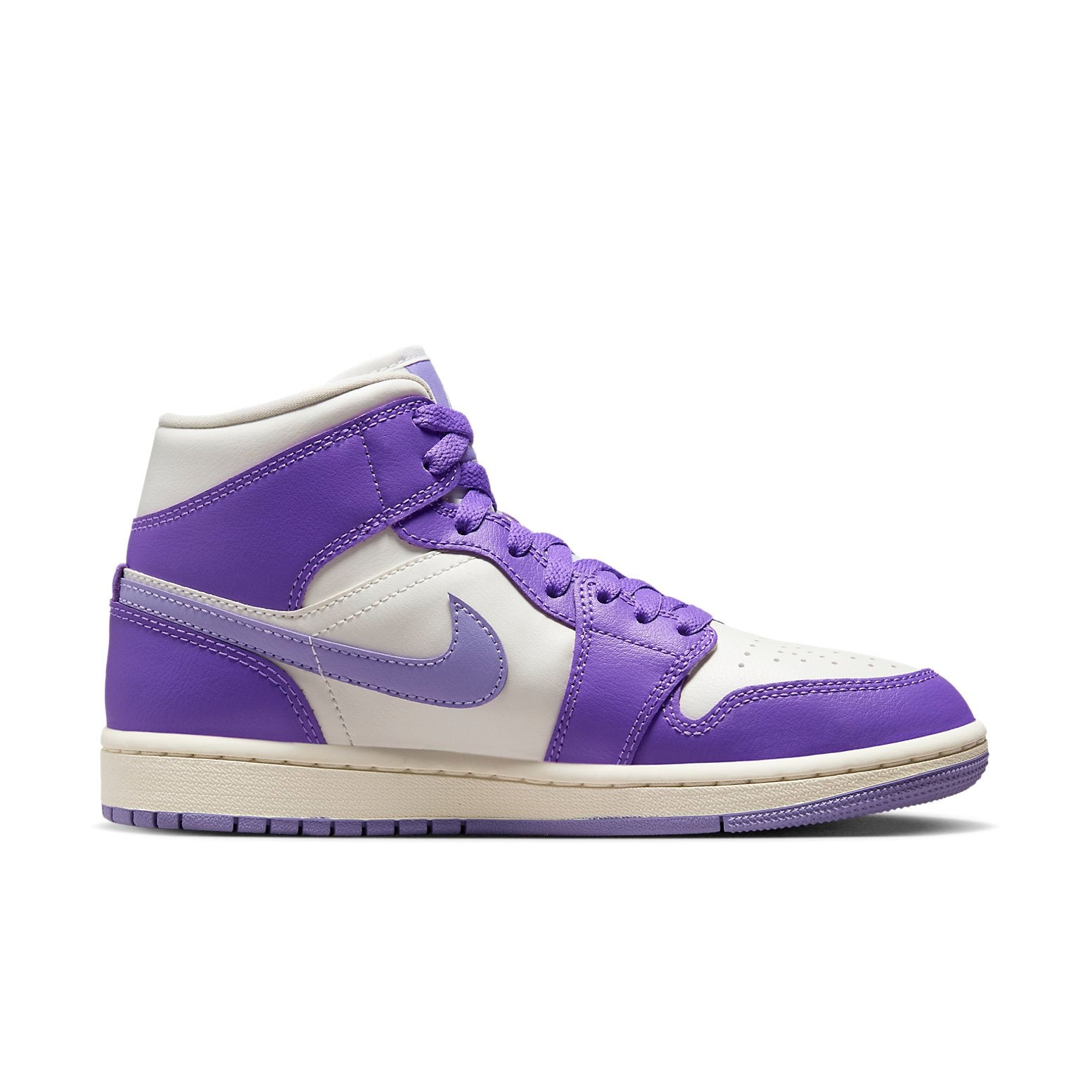 (WMNS) Air Jordan 1 Mid 'Purple White' BQ6472-504 - 2