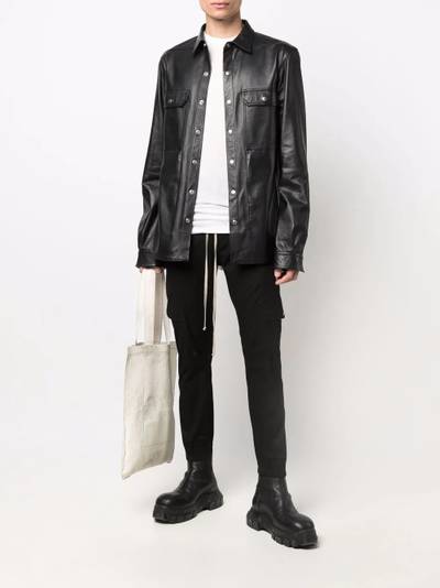 Rick Owens button-up leather jacket outlook