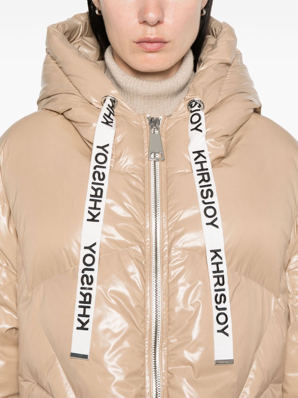 ダウンジャケット・コート KHRISJOY Women Outer KWF24R0601 NY0002CHA001 Beige Khrisjoy Beige nylon down jacket | wananluxury | REVERSIBLE