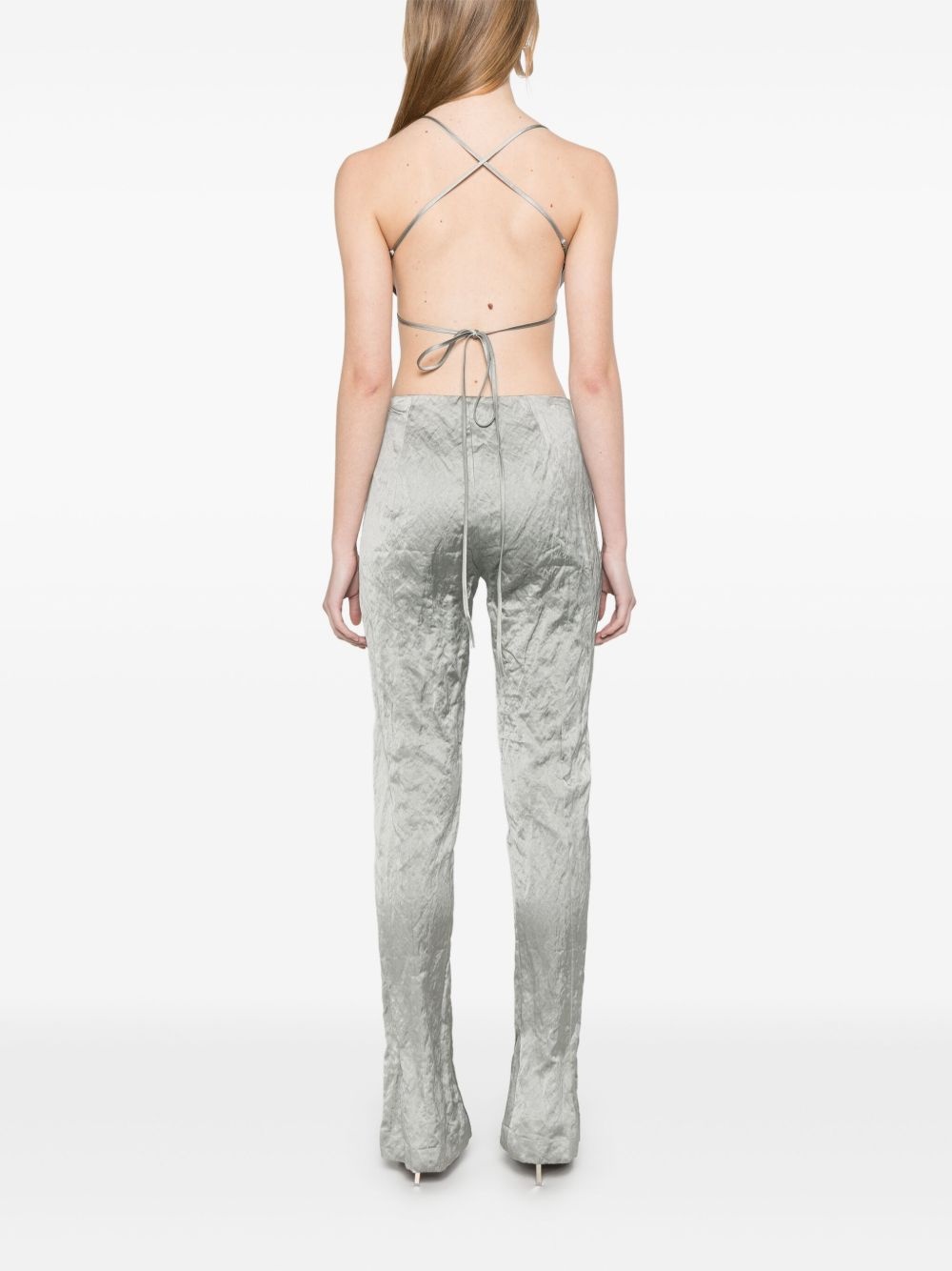 crinkled satin top - 4