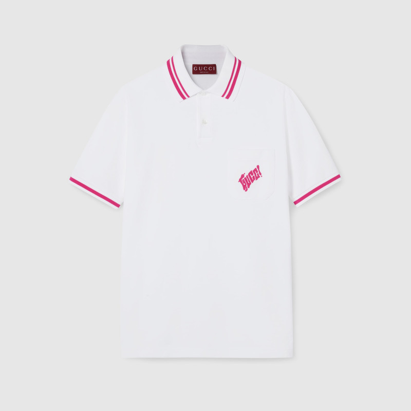 Cotton polo T-shirt with embroidery 1