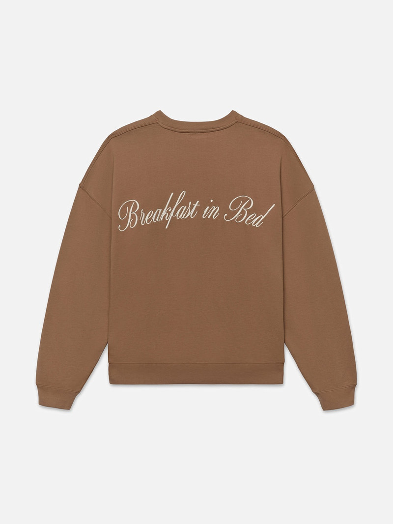 FRAME Ritz Unisex Breakfast In Bed Crewneck in Camel outlook