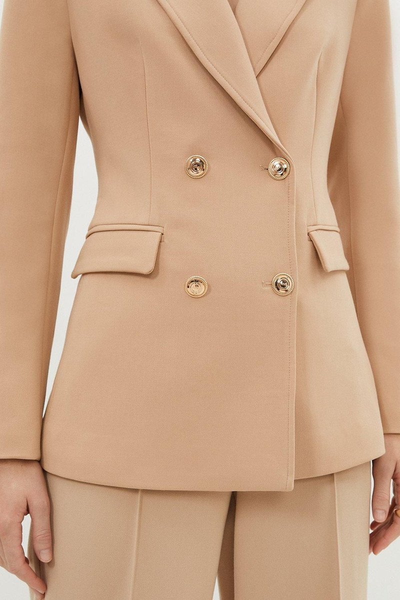 KAREN MILLEN Petite Compact Essential Tailored Double Breasted Blazer outlook