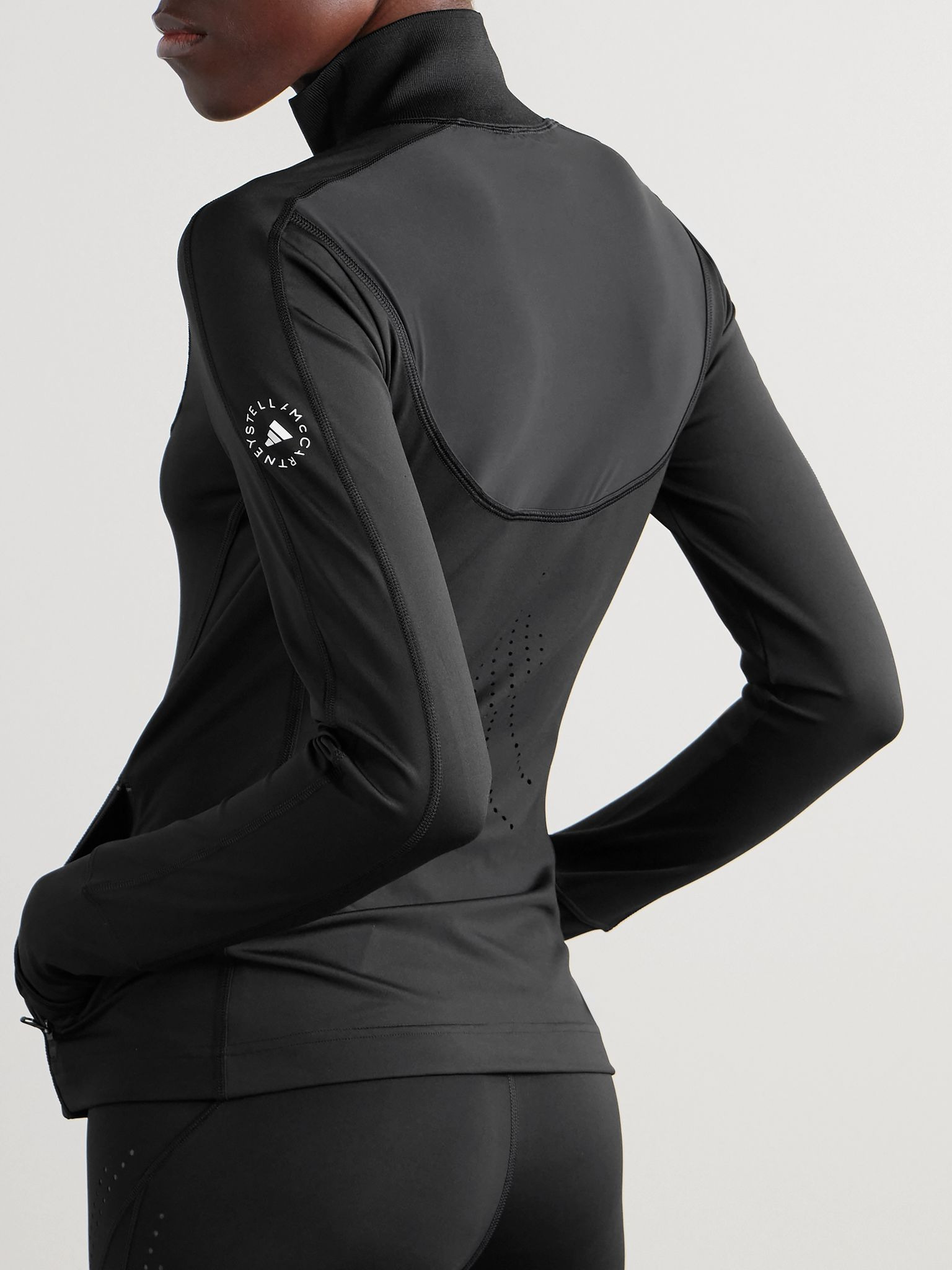 TruePurpose printed recycled stretch-jersey top Black - 3
