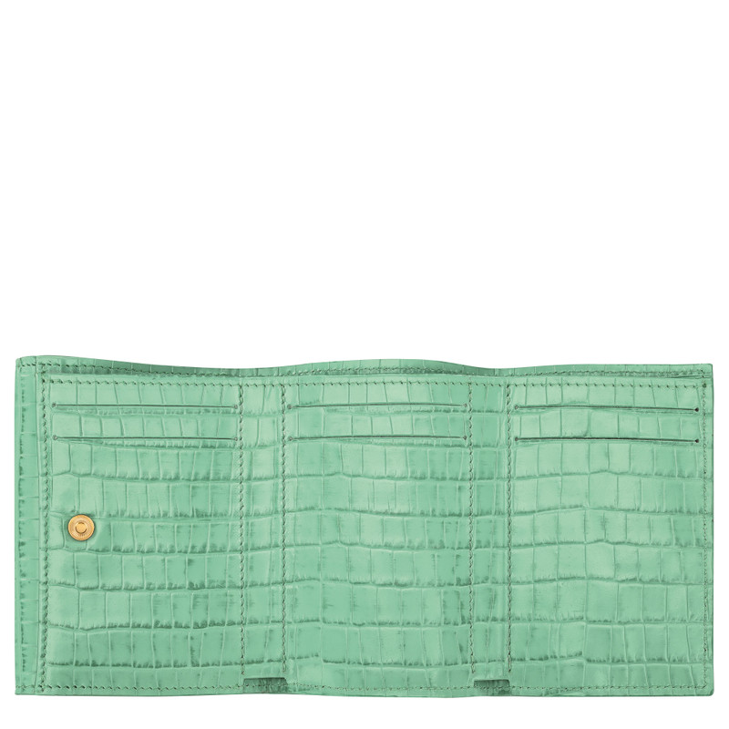 Longchamp Pocket Compact wallet Mint - Leather 3