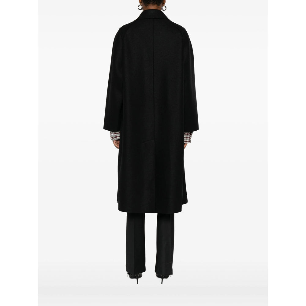Harris Wharf London Black Coats - Single Breasted Coats Women - 5