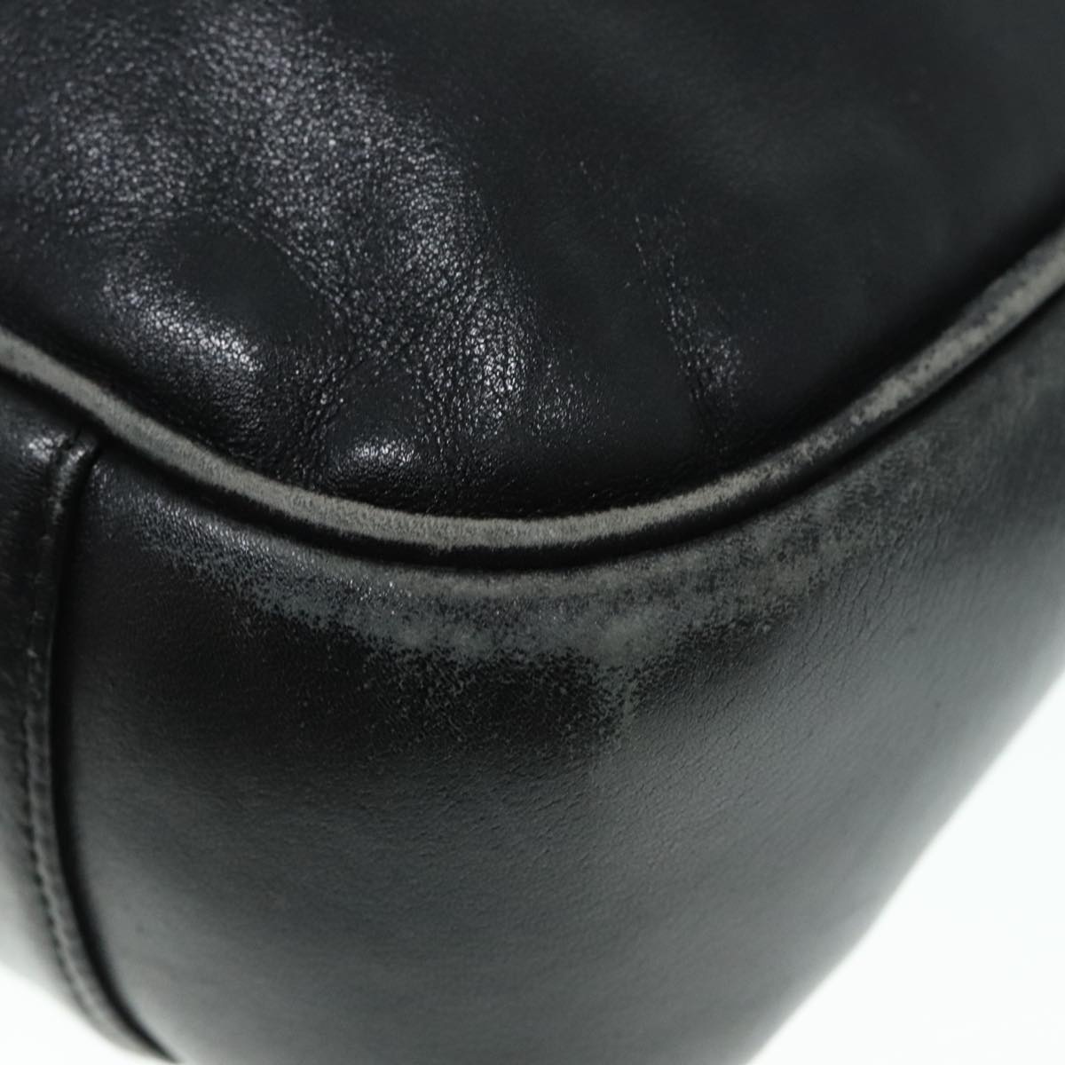 GUCCI Bamboo Hand Bag Leather Black Gold 001 1638 001 1638 - 14