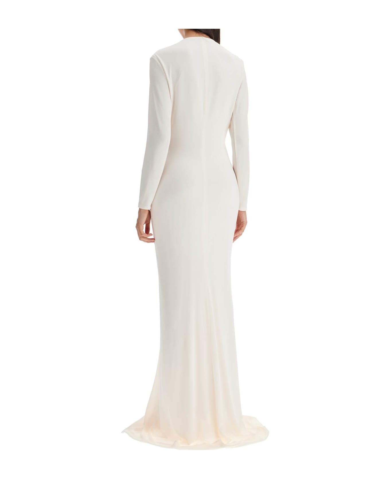 Long Stretch Jersey Evening Dress - 3