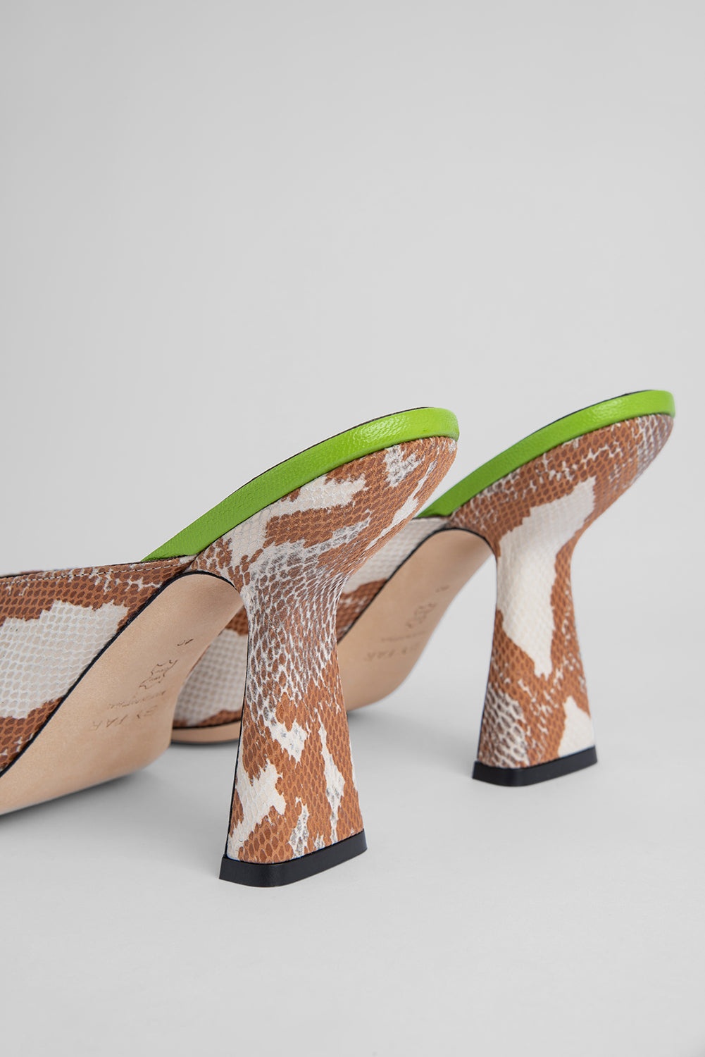 Zaya Almond Snake Print Leather - 5
