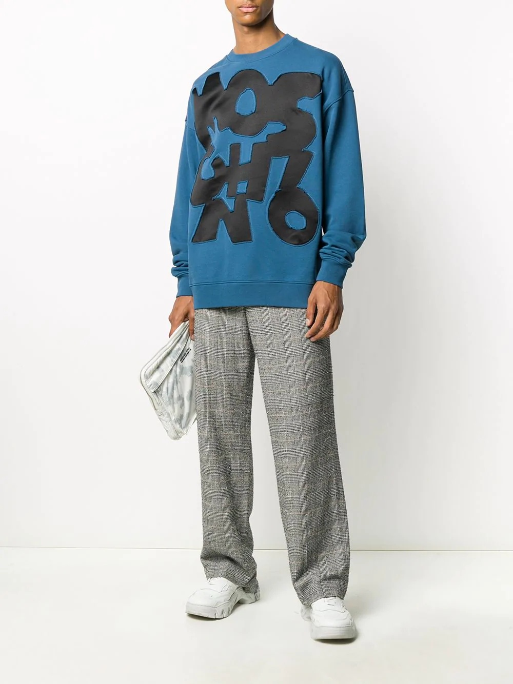 appliqué-logo cotton sweatshirt - 2