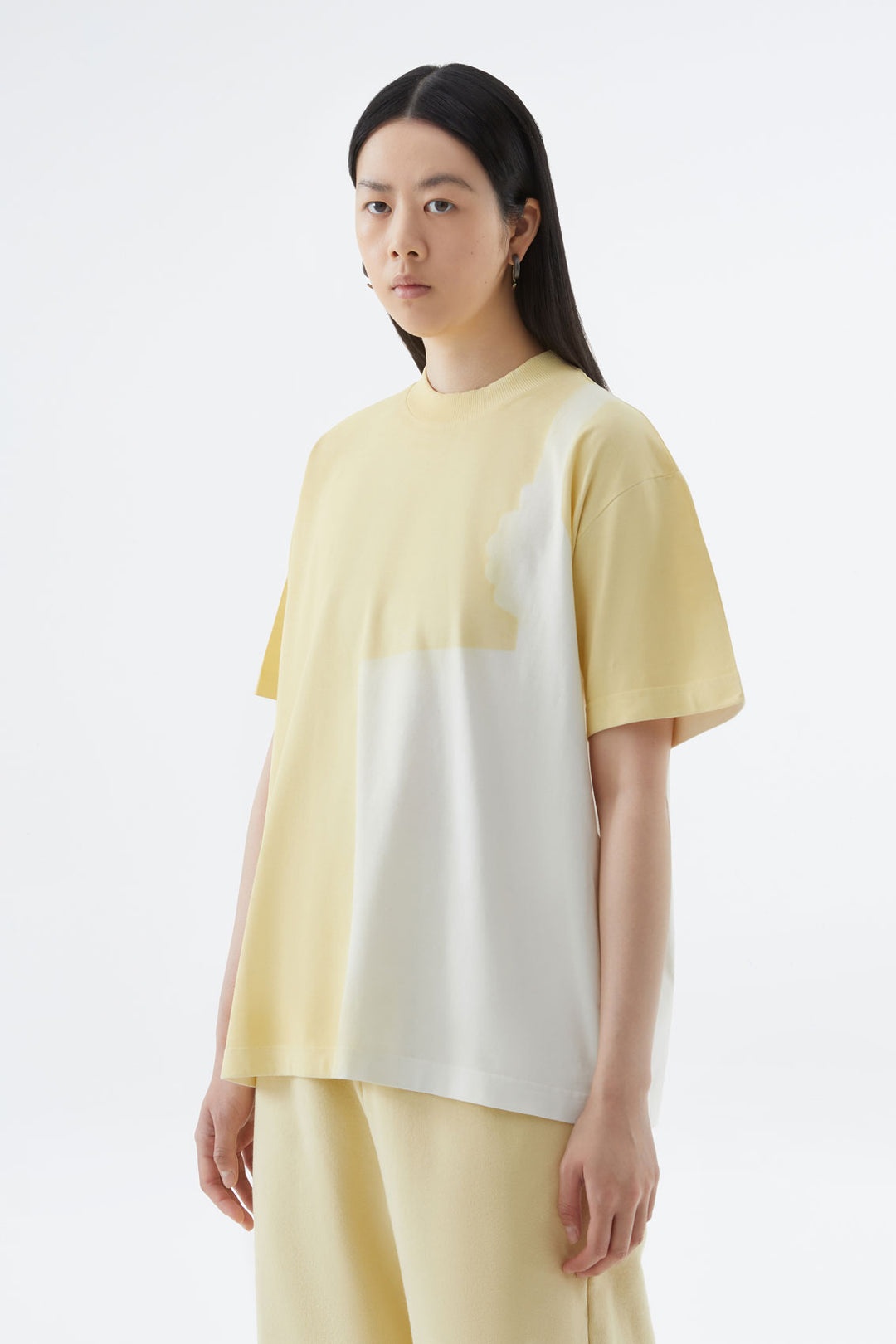 HAND SPRAYED LIGHT YELLOW T-SHIRT - 4