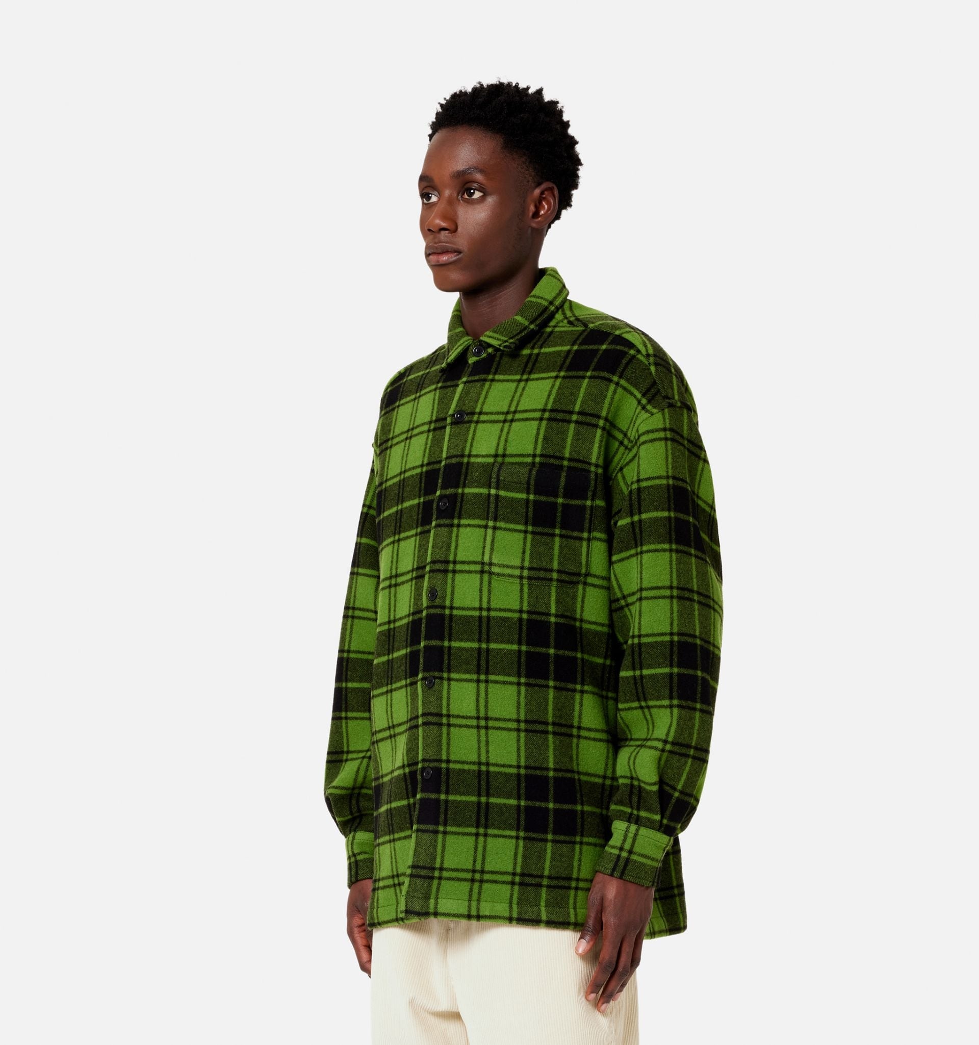 Checked Overshirt With Ami Paris Print - 4