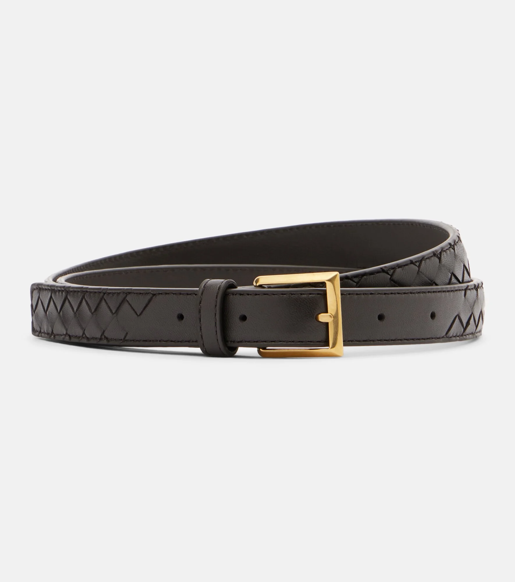 Intrecciato leather belt - 1