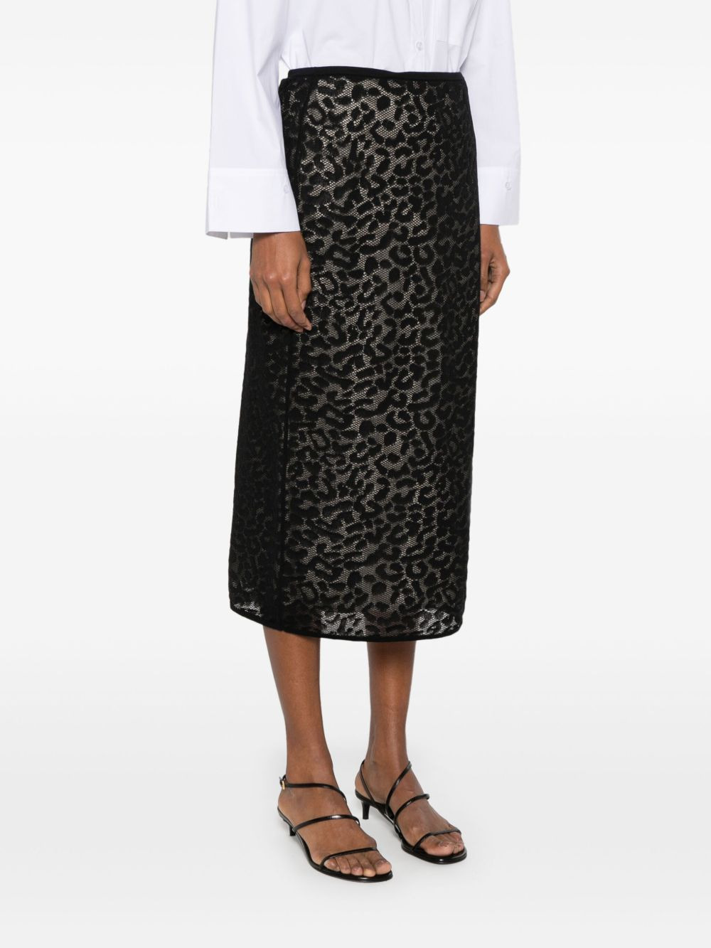 lace midi skirt - 3