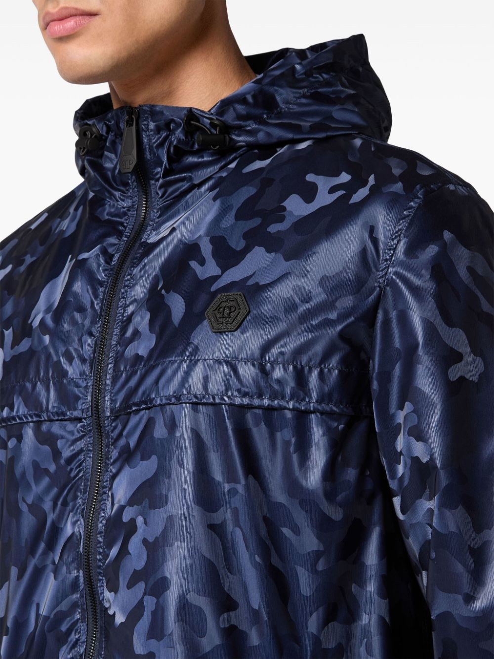 camouflage-print hooded windbreaker - 5