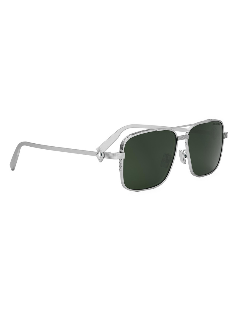 Men's CD Diamond S9F 58MM Square Sunglasses - Silver Green 8