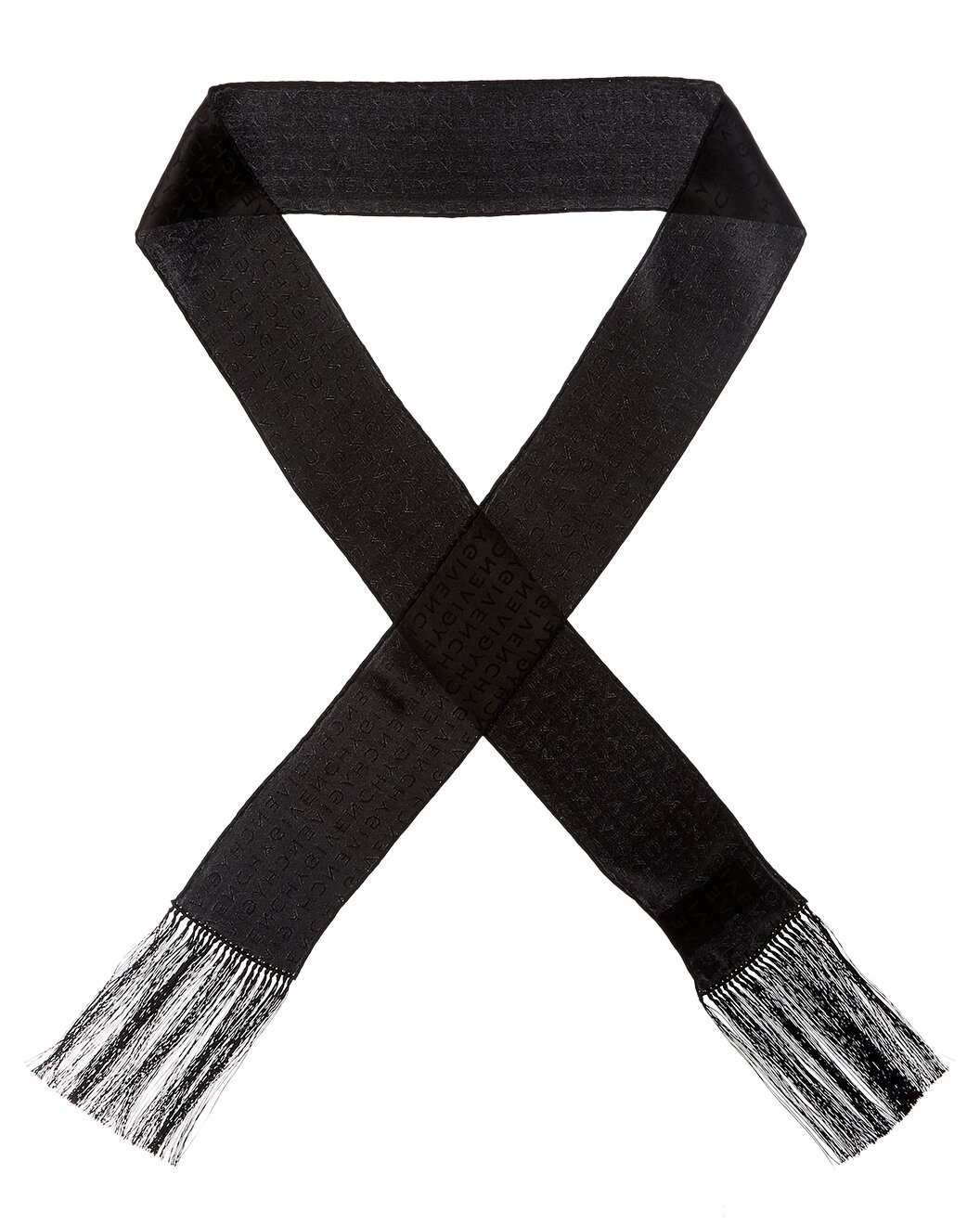 Givenchy Evening Fringed Silk Scarf - 1