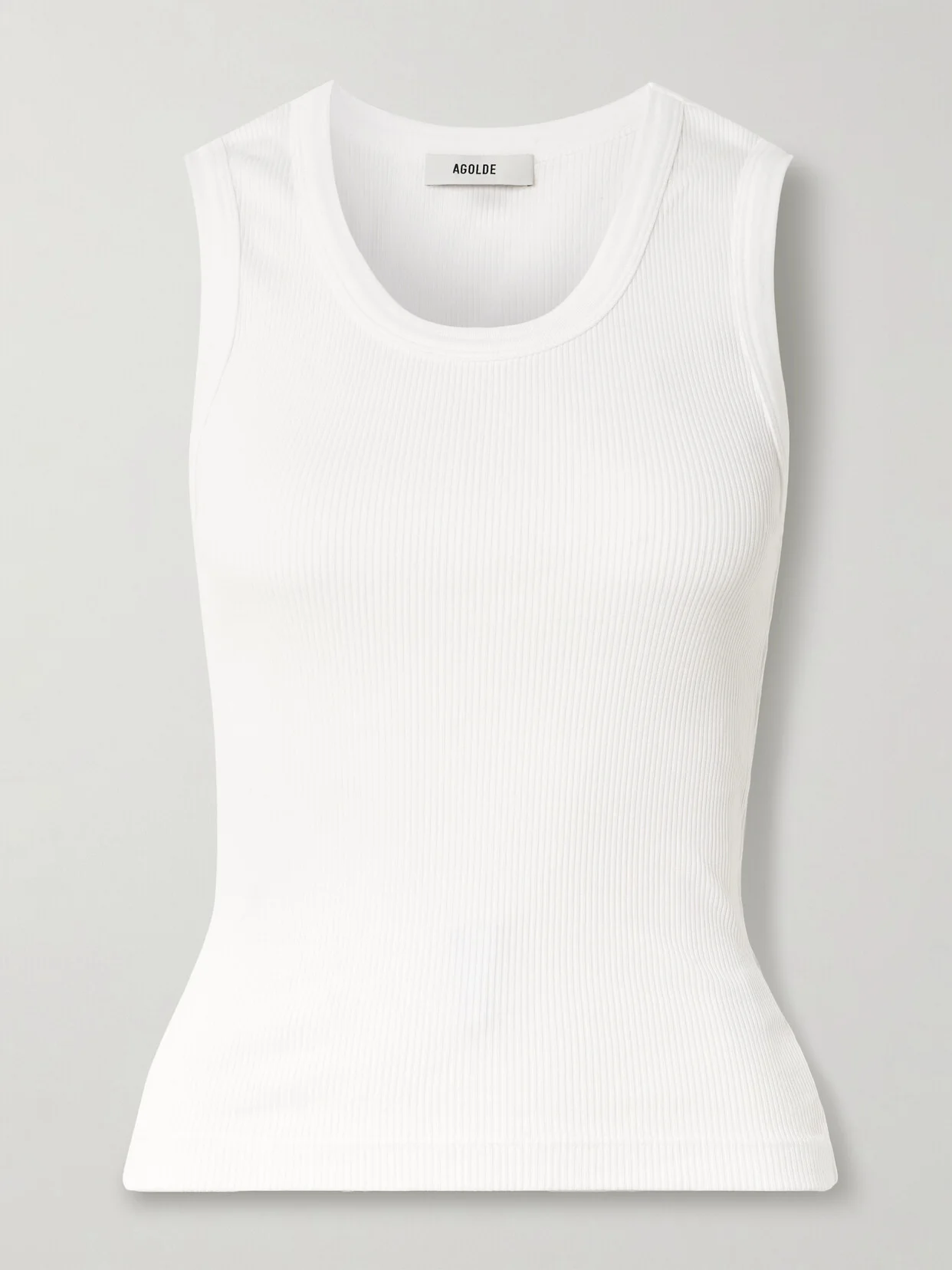 Poppy Ribbed Stretch Organic Cotton And Lyocell-blend Jersey Tank - 1