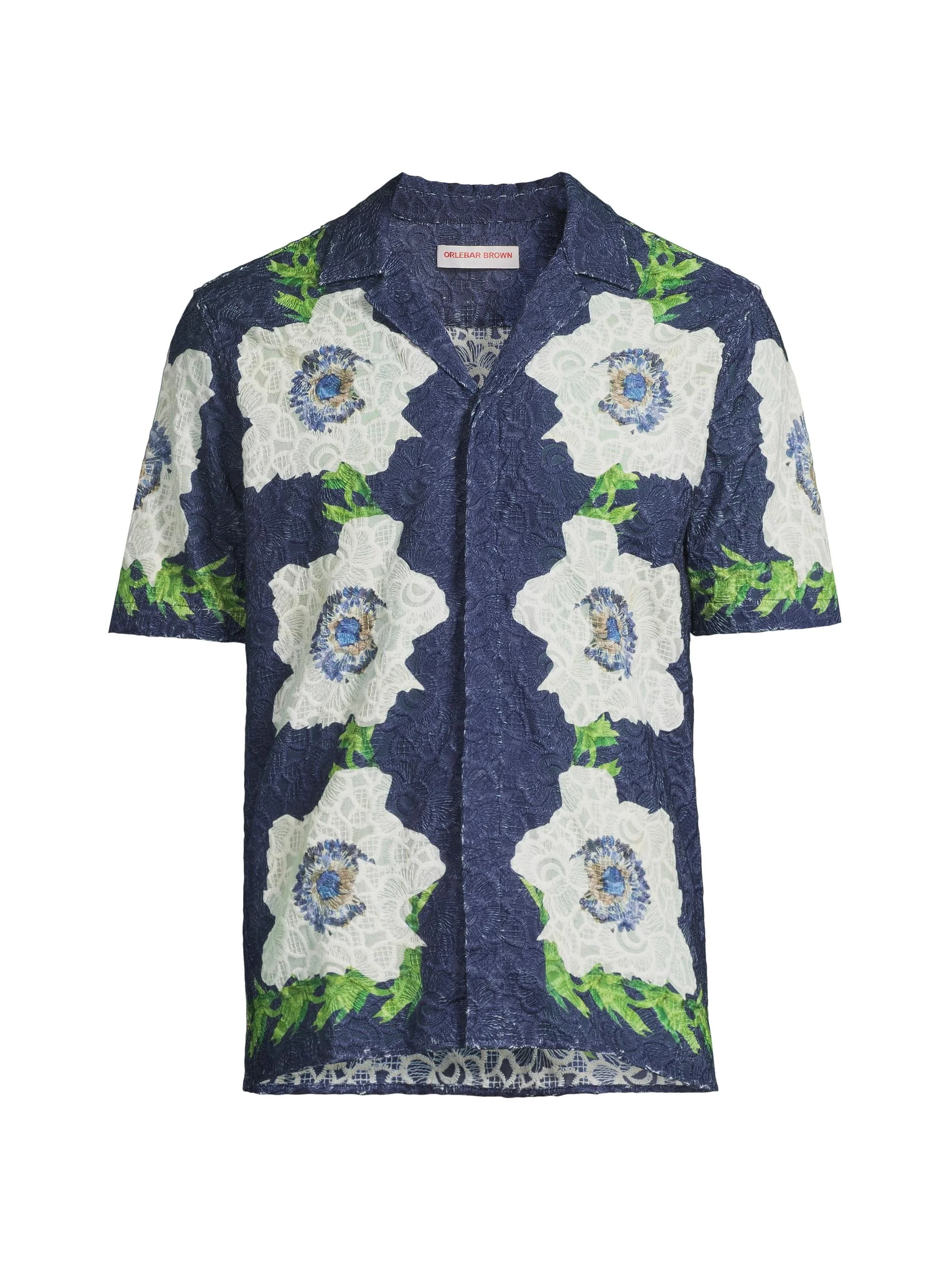 Men's Maitan Coronaria Floral Lace Shirt - Night Iris - 1