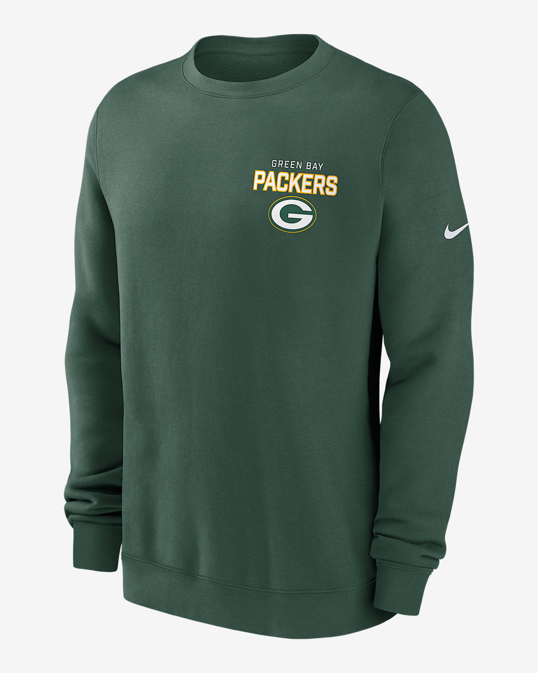 Green Bay Packers Draw Block Club Men's Nike NFL Pullover Crew - 1