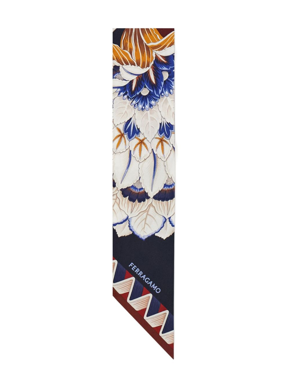 floral-print silk scarf - 2