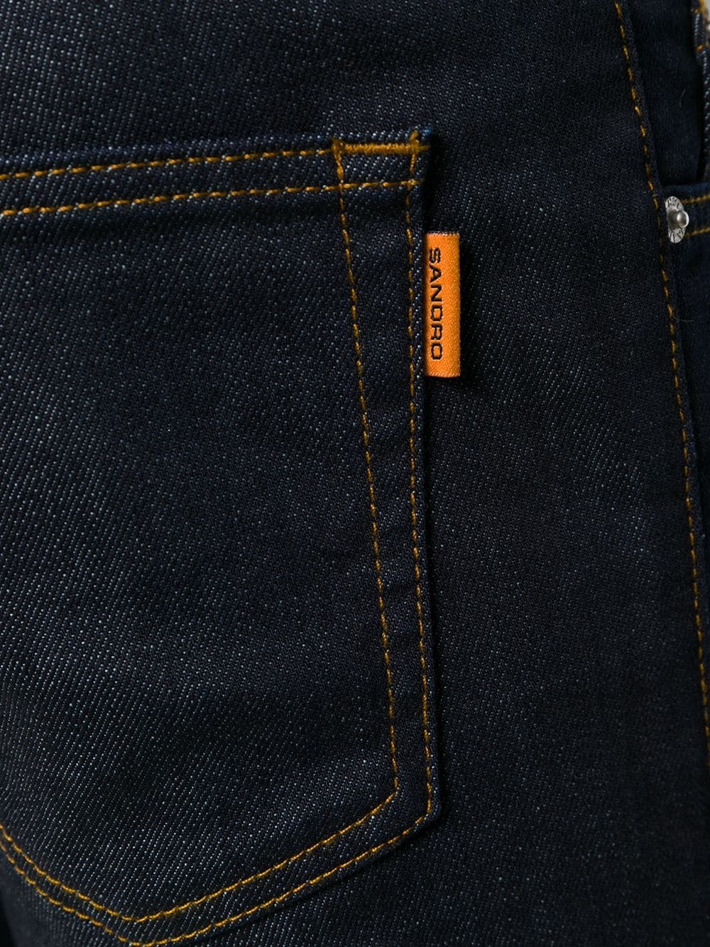 slim-fit raw jeans - 5