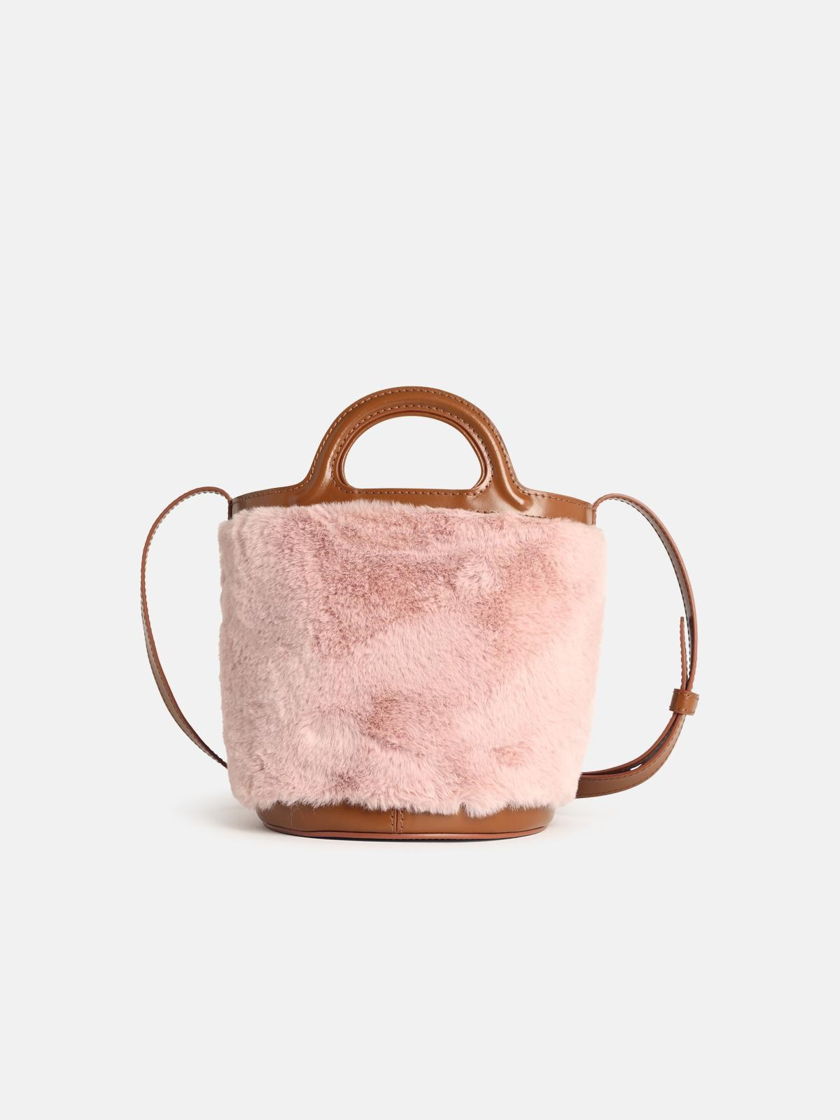 'TROPICALIA' TWO-TONE LEATHER BLEND BAG - 3
