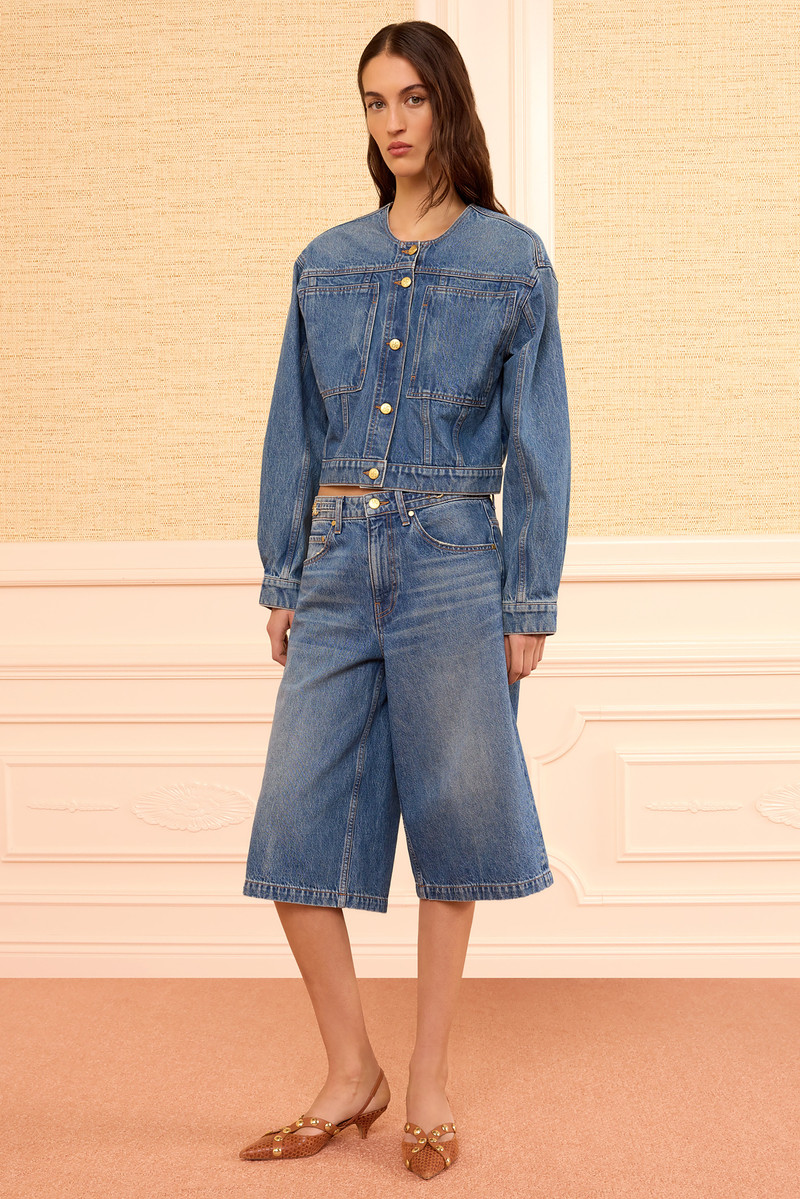 ULLA JOHNSON The Rowan Denim Culotte outlook