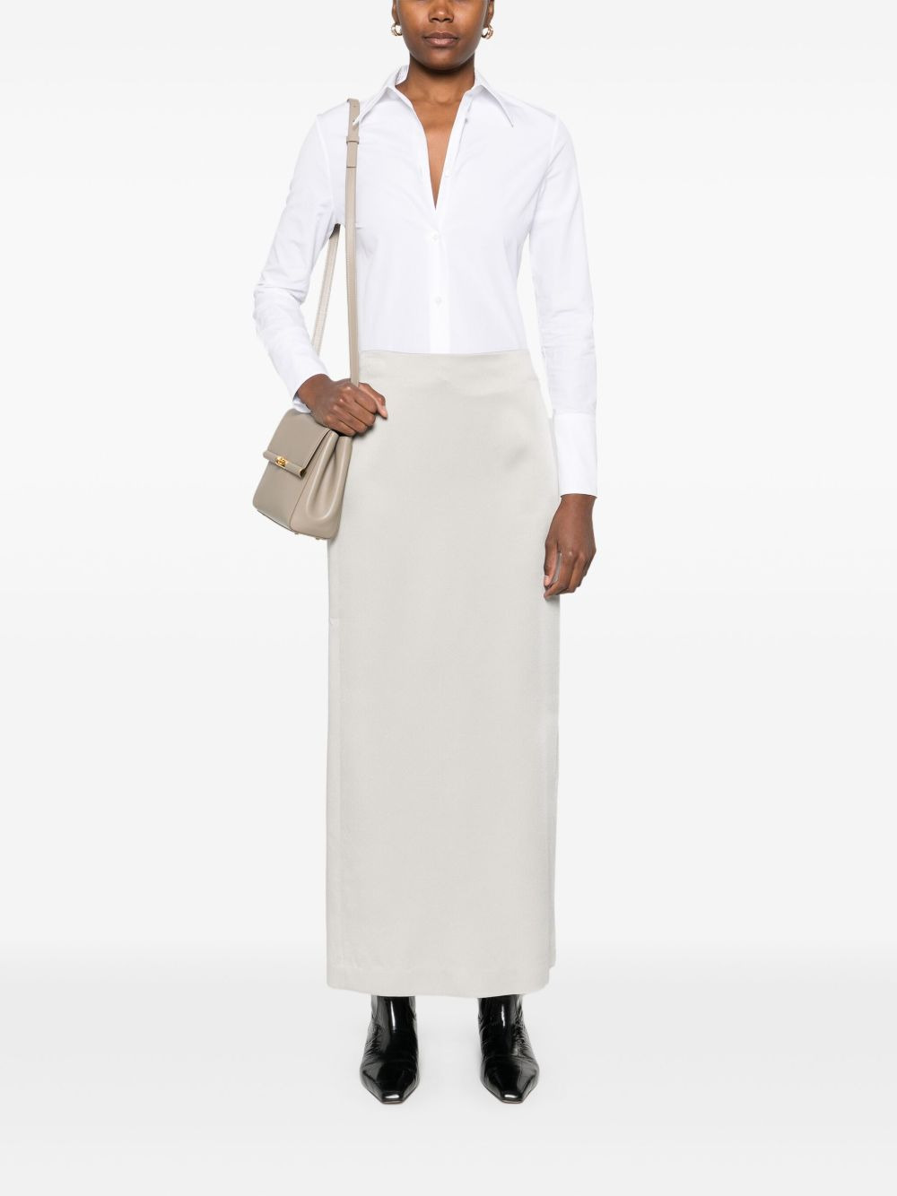straight-hem midi skirt - 2