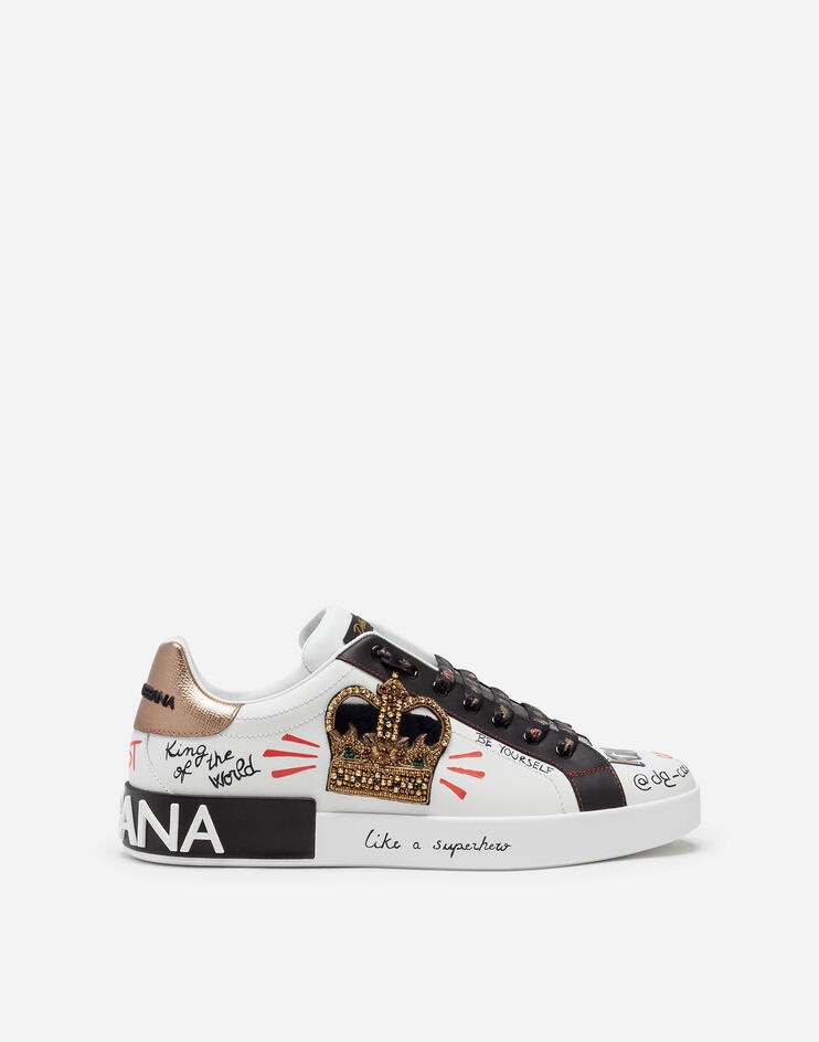 Portofino sneakers in printed nappa calfskin with patch - 1