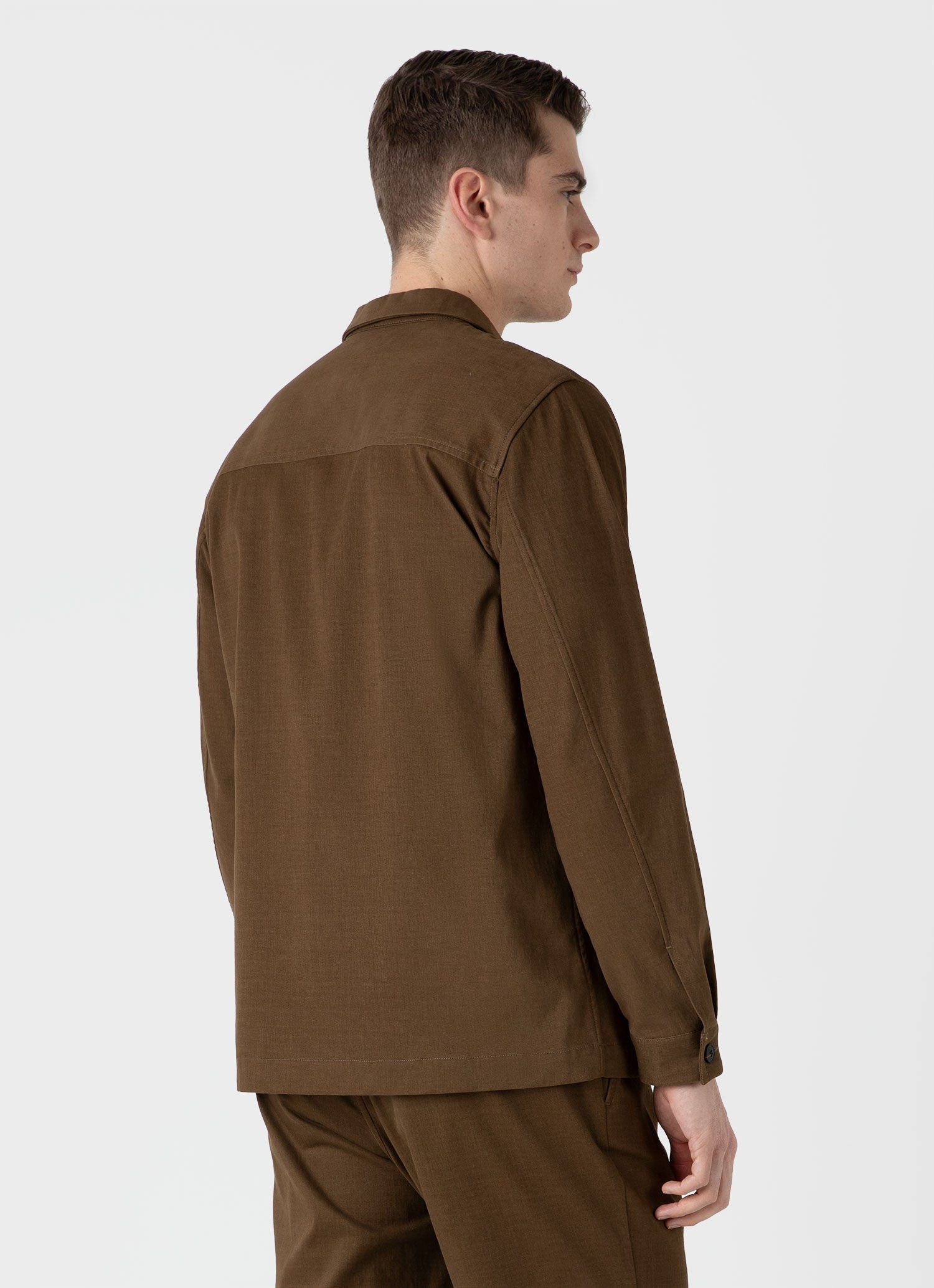 Brushed Cotton Wool Overshirt - 5