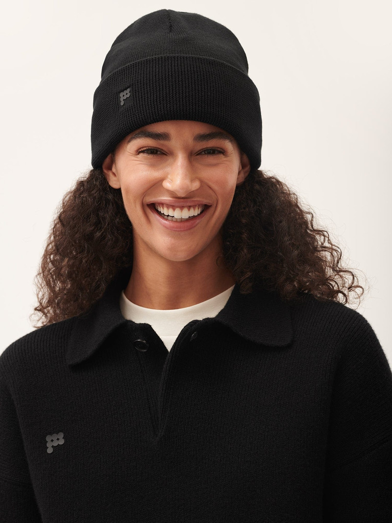PANGAIA DNA Regenerative Merino Wool Beanie - Black outlook