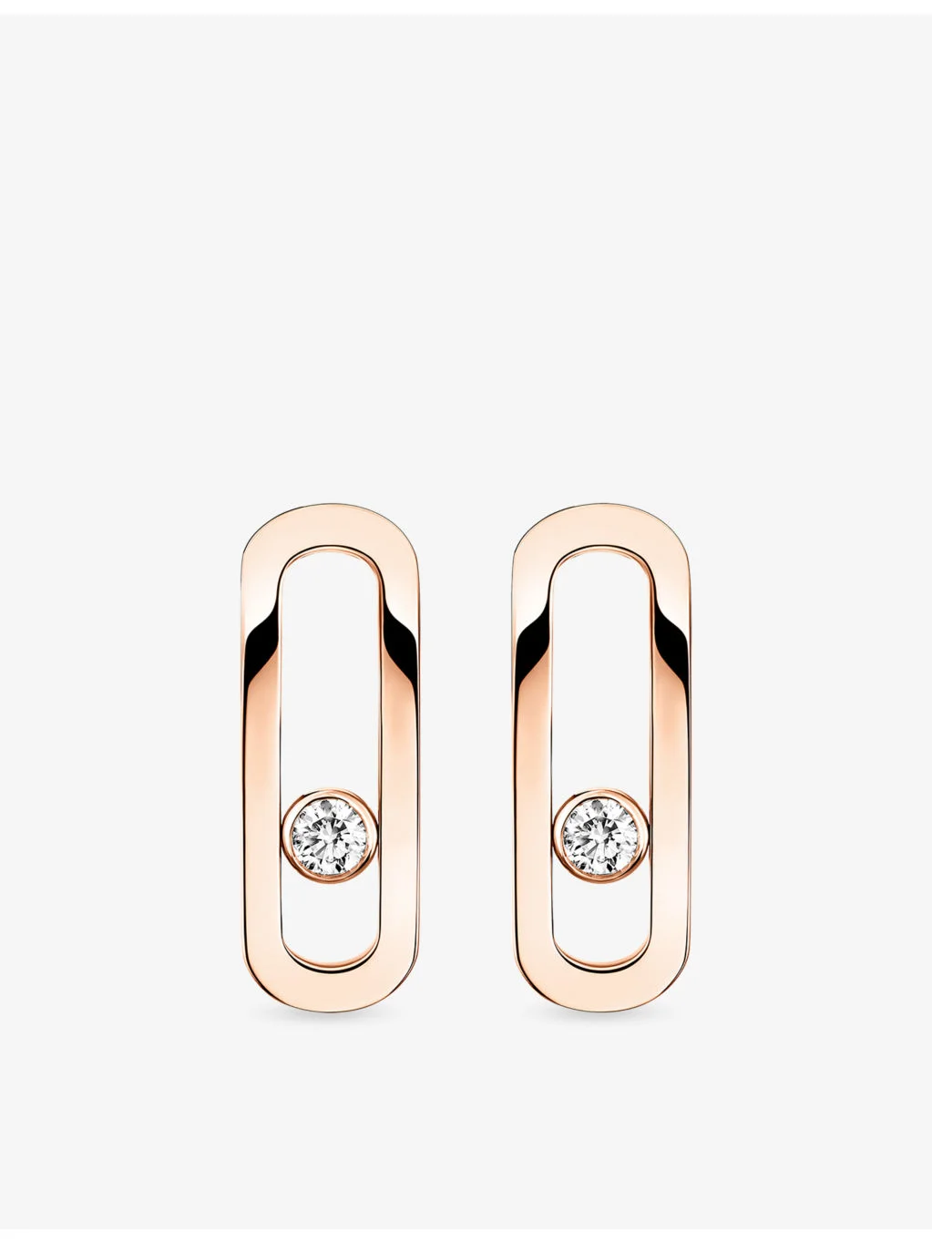 Move Uno 18ct Gold And 0.16ct Diamond Earrings - 1